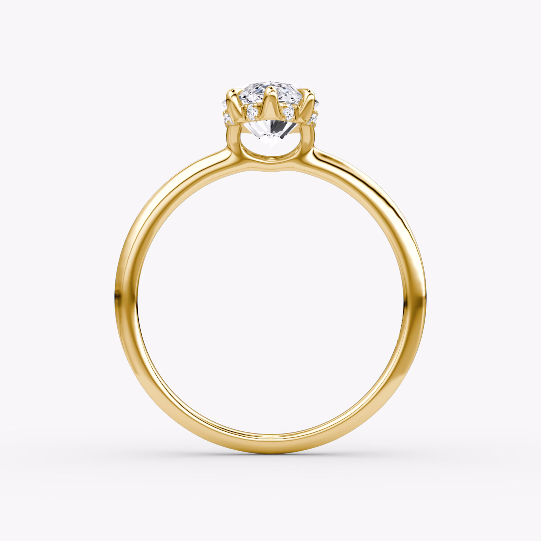 The Signature 6 Prong | Marquise | 18k | Yellow Gold | bandAccent: Plain | bandWidth: standard | hiddenHalo: yes | diamondOrientation: vertical | caratWeight: other