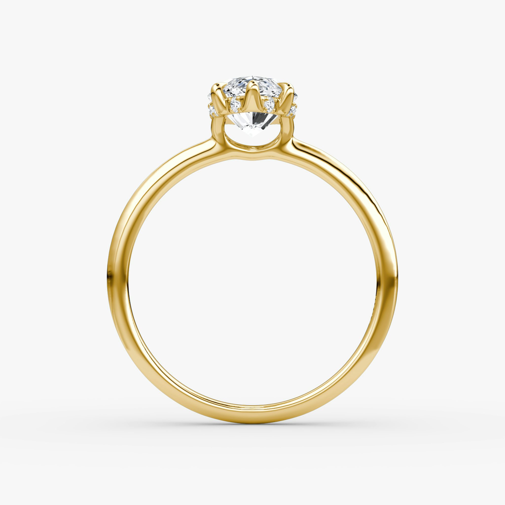The Signature 6 Prong | Marquise | 18k | Yellow Gold | bandAccent: Plain | bandWidth: standard | hiddenHalo: yes | diamondOrientation: vertical | caratWeight: other
