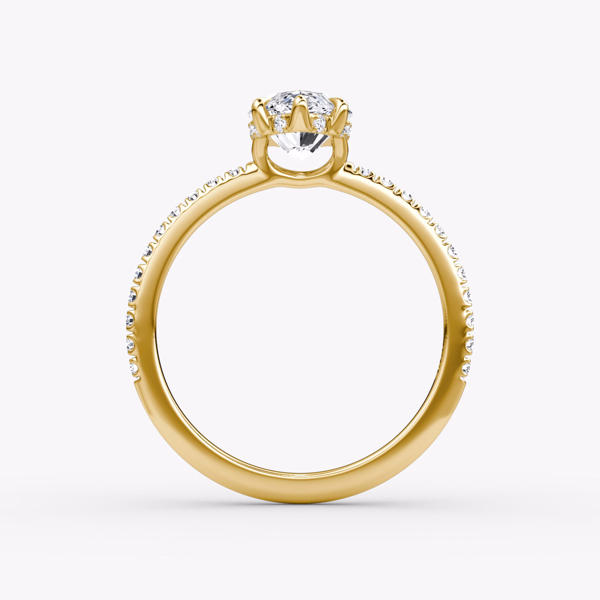 The Signature 6 Prong | Marquise | 18k | Yellow Gold | bandAccent: Pavé | bandWidth: standard | hiddenHalo: yes | diamondOrientation: vertical | caratWeight: other