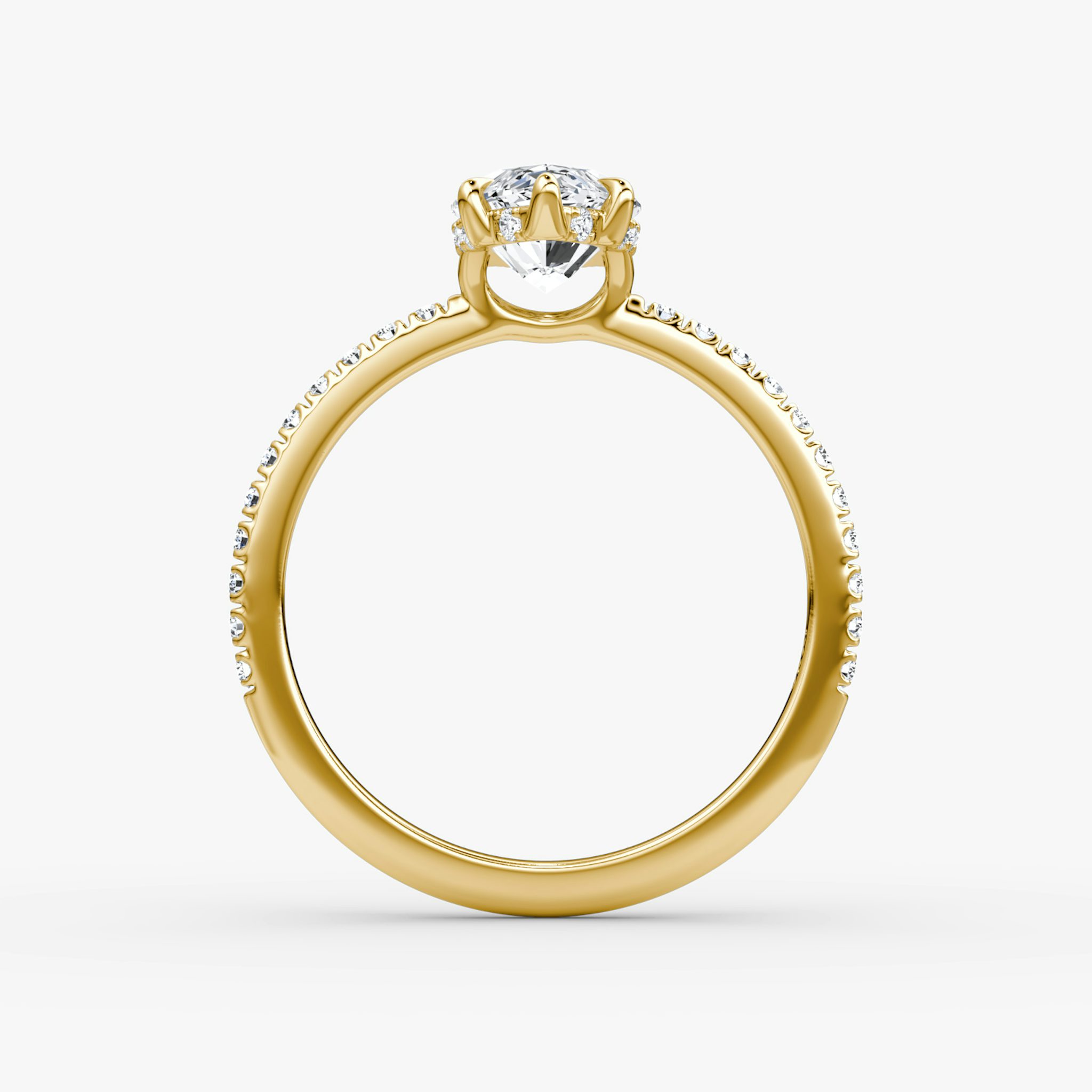 The Signature 6 Prong | Marquise | 18k | Yellow Gold | bandAccent: Pavé | bandWidth: standard | hiddenHalo: yes | diamondOrientation: vertical | caratWeight: other