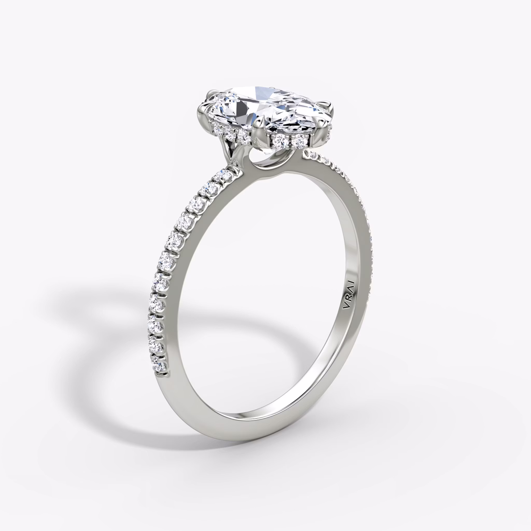 Signature 6 Prong Oval | White Gold