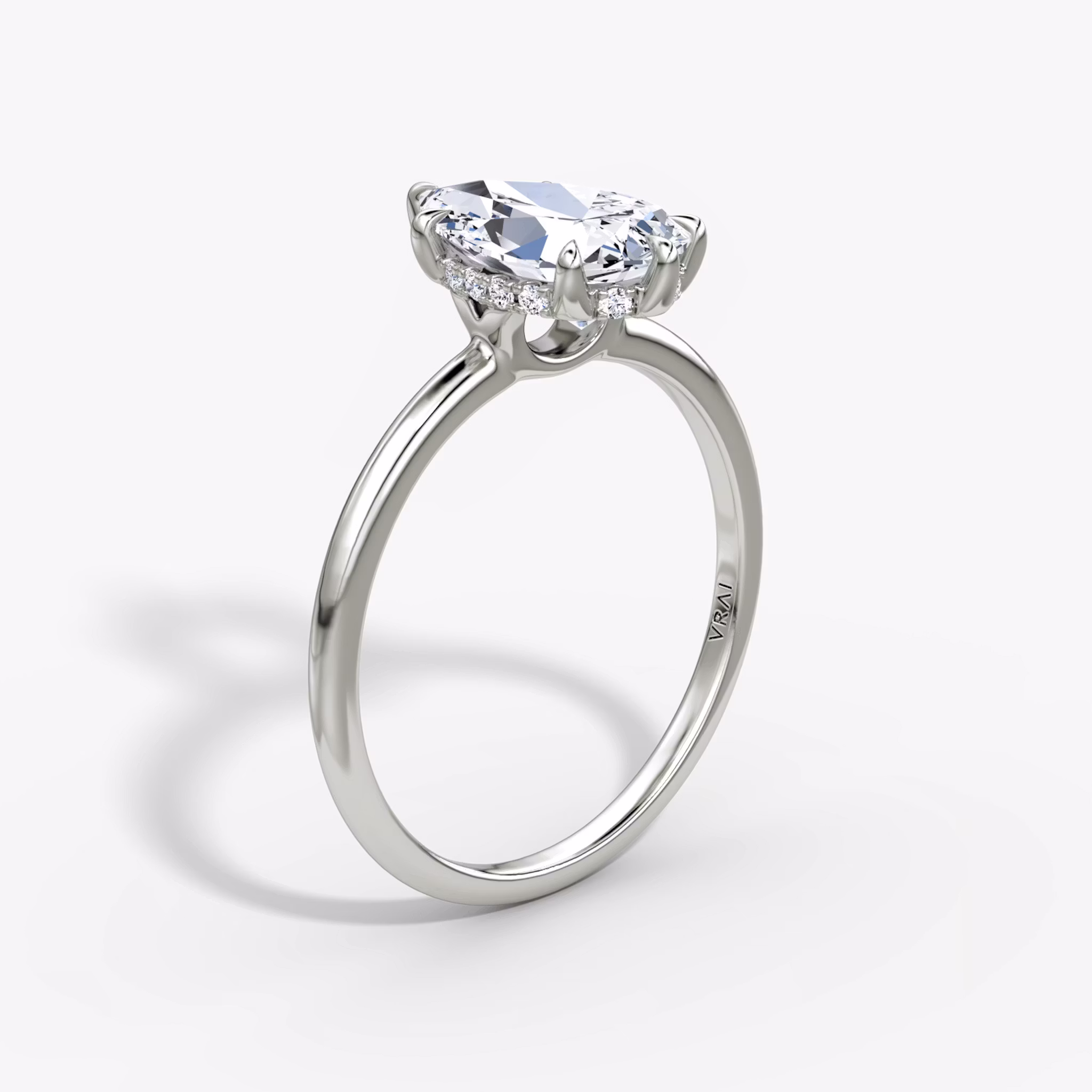 The Signature 6 Prong Pear | White Gold