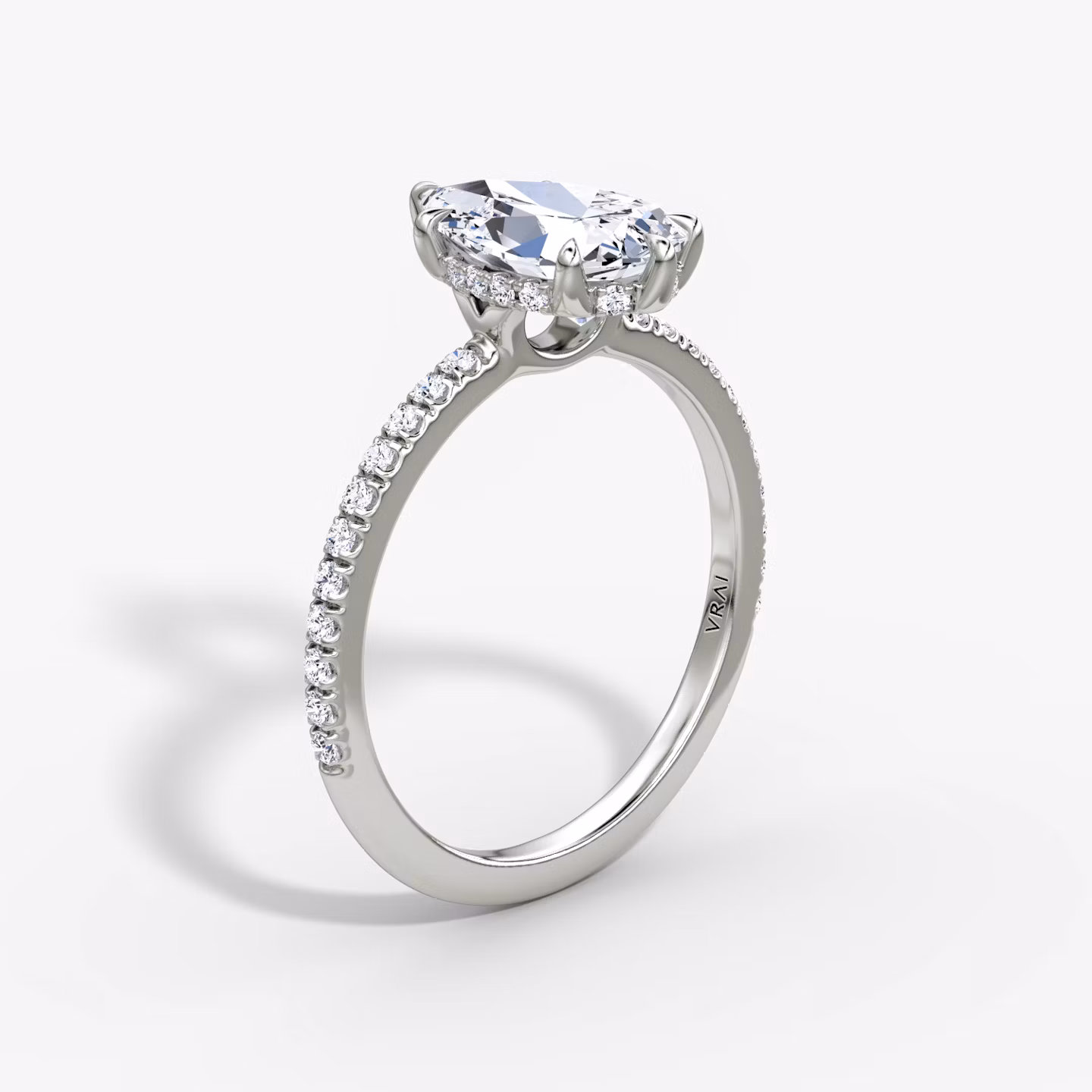 The Signature 6 Prong Pear | White Gold