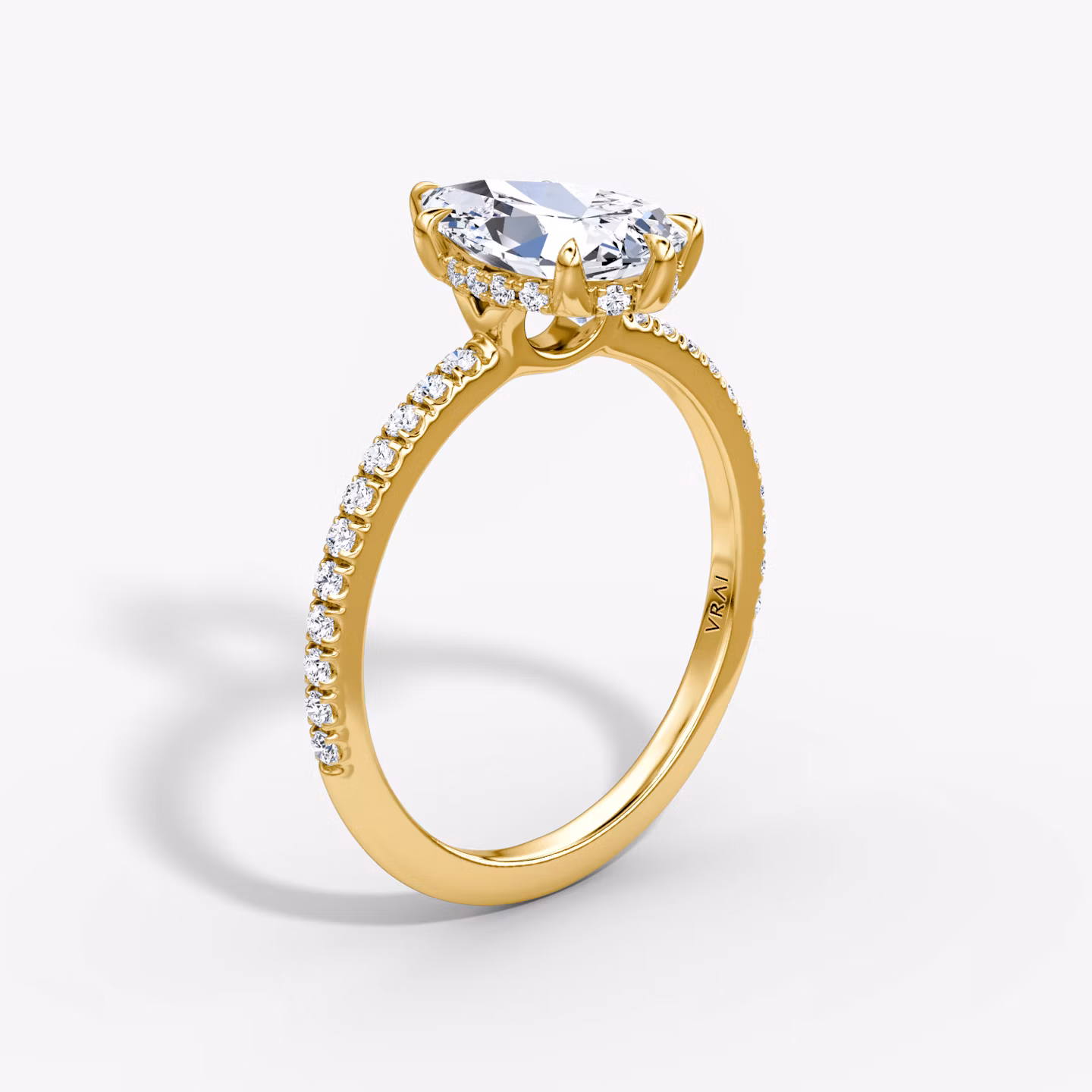 The Signature 6 Prong Pear | Yellow Gold