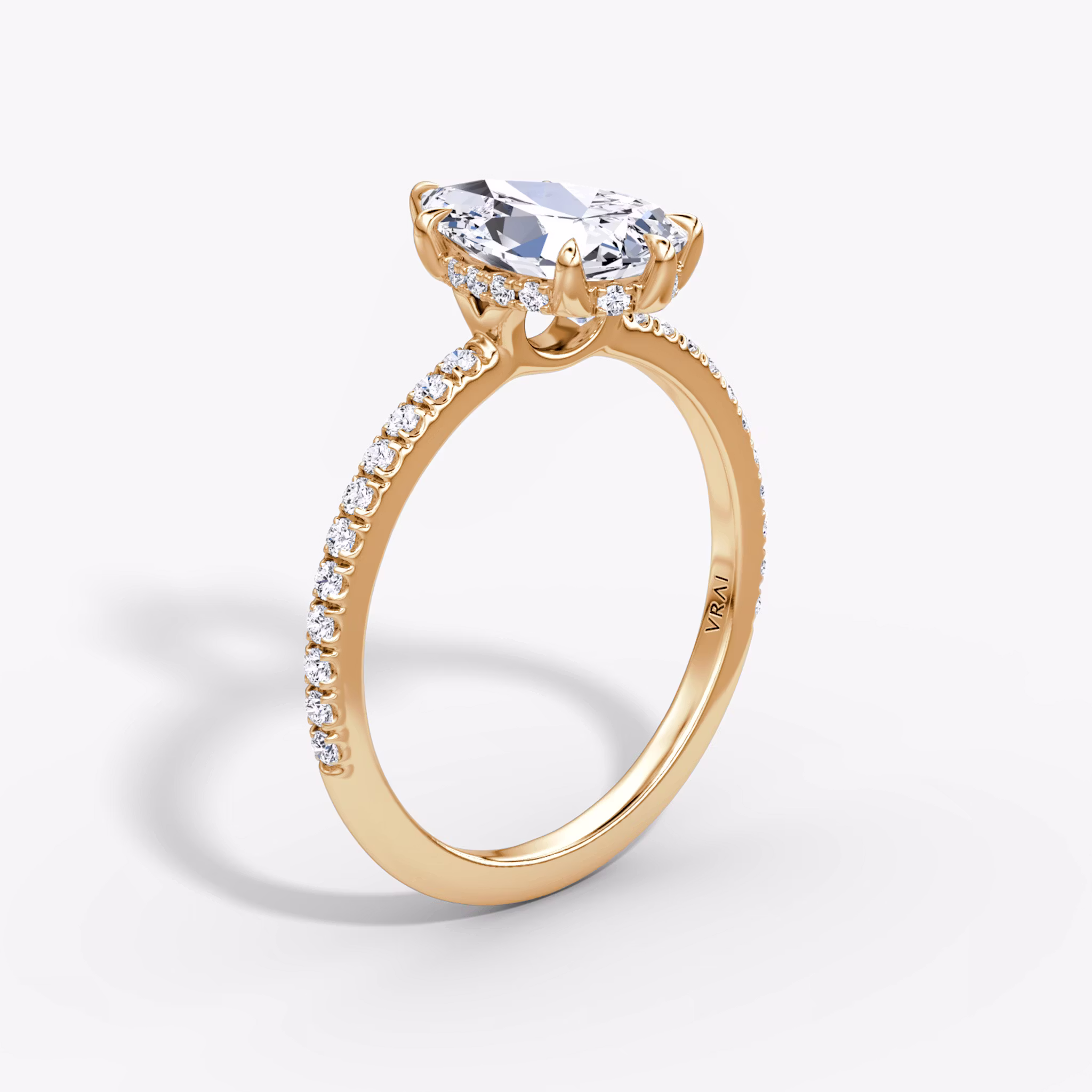 Signature 6 Prong Pear | Rose Gold