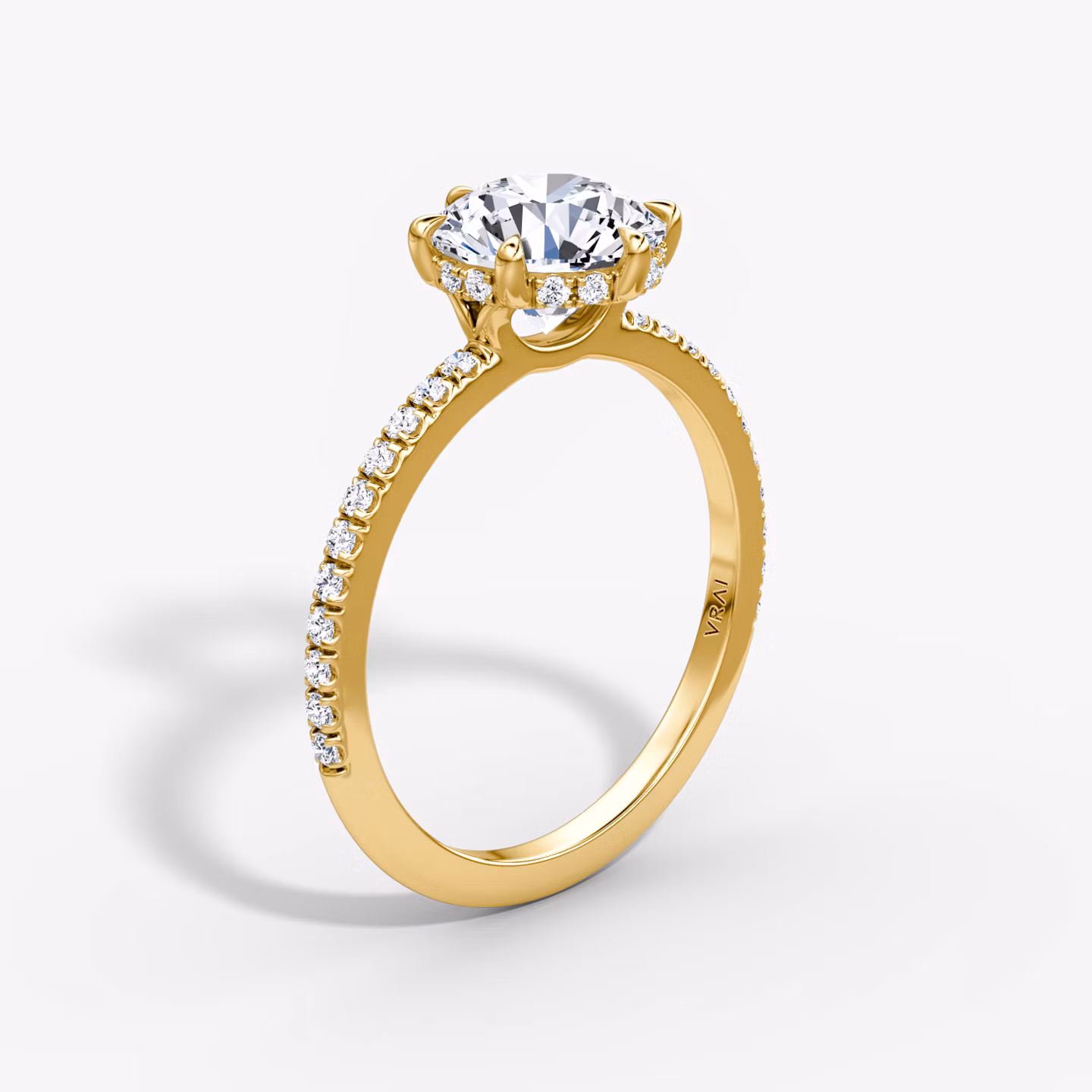 The Signature 6 Prong Round Brilliant | Yellow Gold