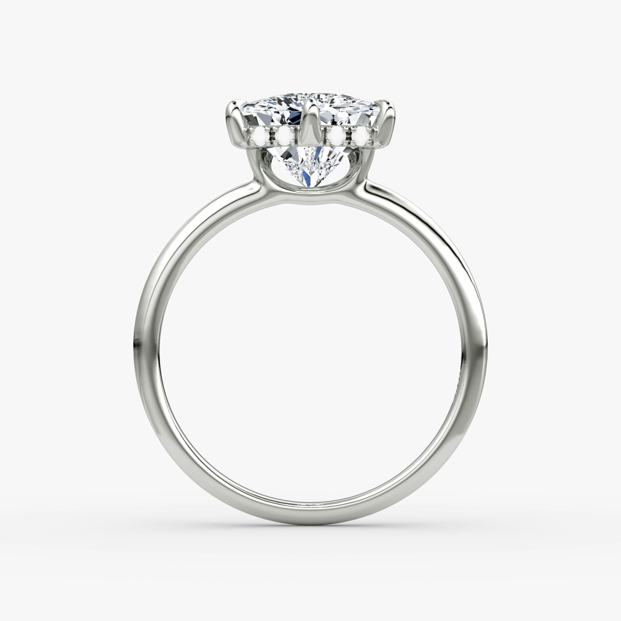 The Signature 6 Prong | Trillion | Platinum | bandAccent: Plain | bandWidth: standard | hiddenHalo: yes | diamondOrientation: vertical | caratWeight: other
