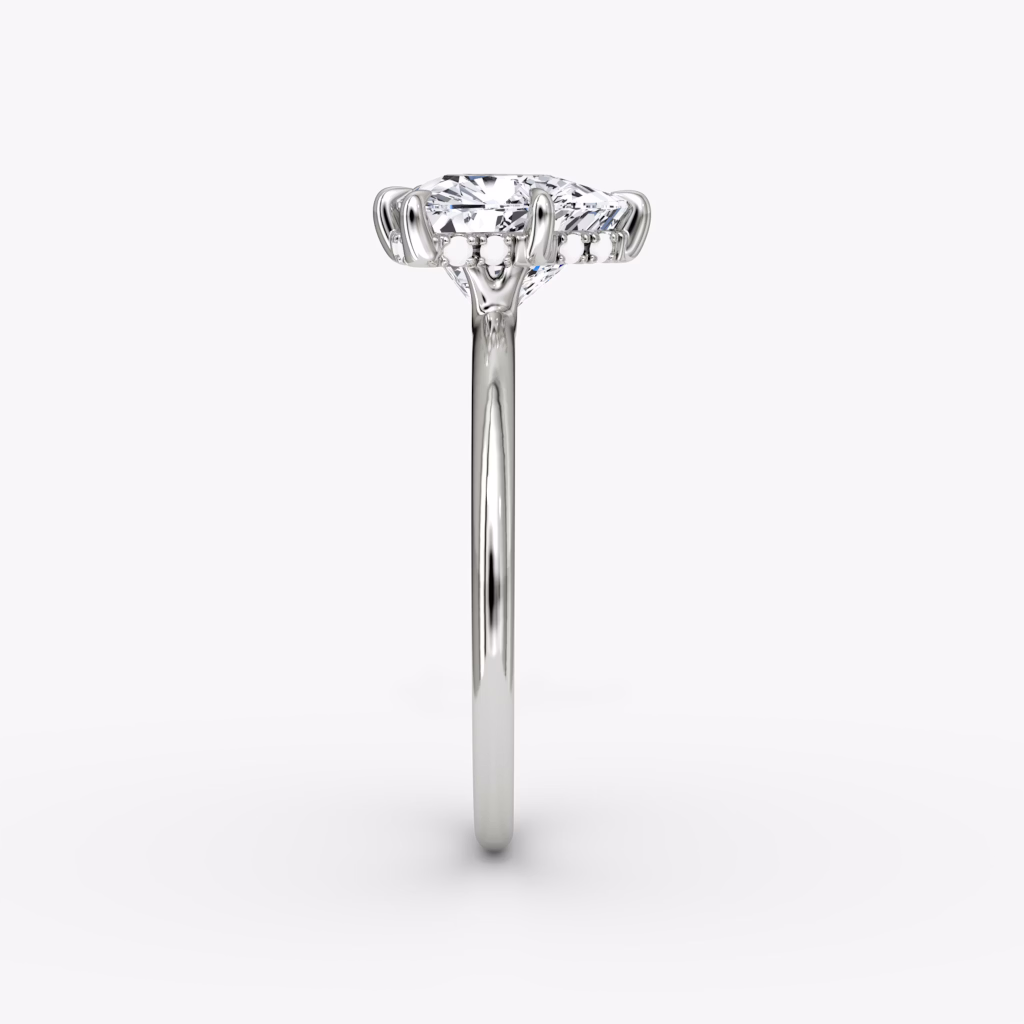 The Signature 6 Prong | Trillion | Platinum | bandAccent: Plain | bandWidth: standard | hiddenHalo: yes | diamondOrientation: vertical | caratWeight: other