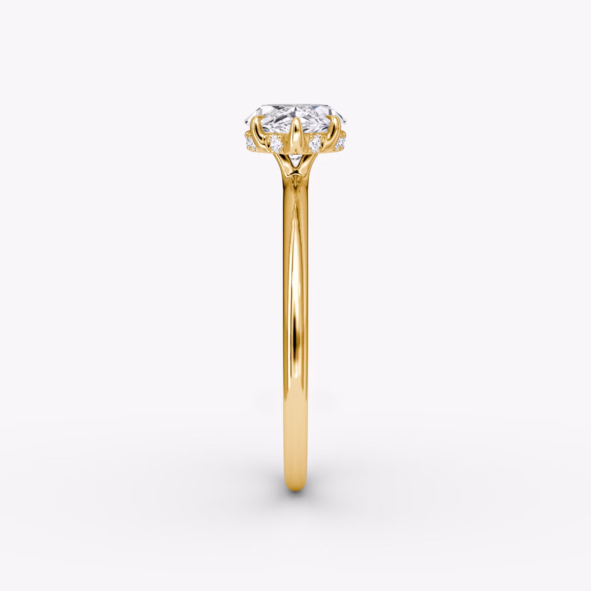 The Signature | Marquise | 18k | Yellow Gold | bandAccent: Plain | bandWidth: standard | diamondOrientation: horizontal | hiddenHalo: yes | caratWeight: other