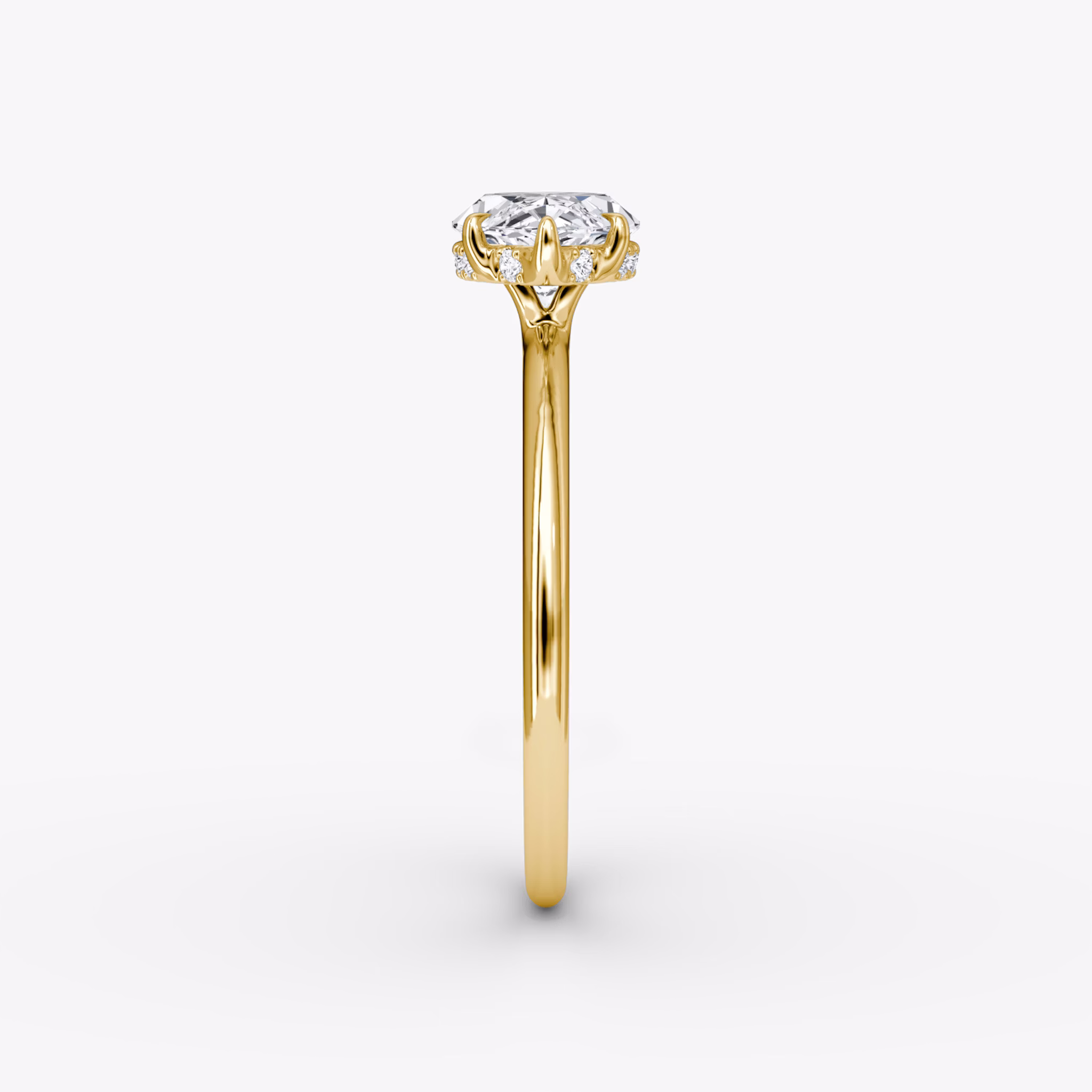 The Signature | Marquise | 18k | Yellow Gold | bandAccent: Plain | bandWidth: standard | diamondOrientation: horizontal | hiddenHalo: yes | caratWeight: other