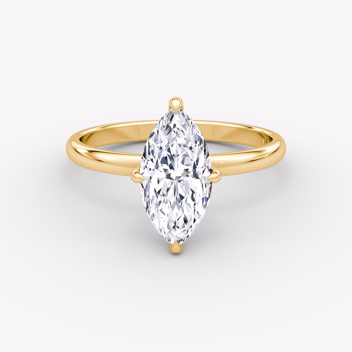 The Classic Hidden Halo | Marquise | 18k | Yellow Gold | bandAccent: Plain | bandWidth: large | prongStyle: Plain | diamondOrientation: vertical | caratWeight: other