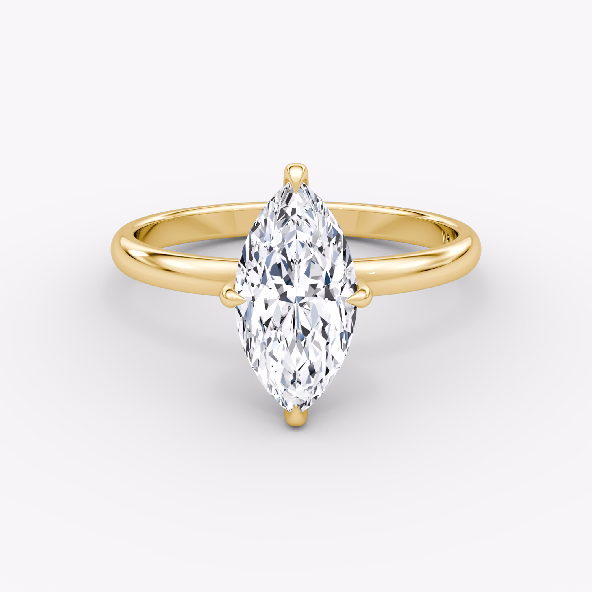 The Classic Hidden Halo | Marquise | 18k | Yellow Gold | bandAccent: Plain | bandWidth: large | prongStyle: Plain | diamondOrientation: vertical | caratWeight: other