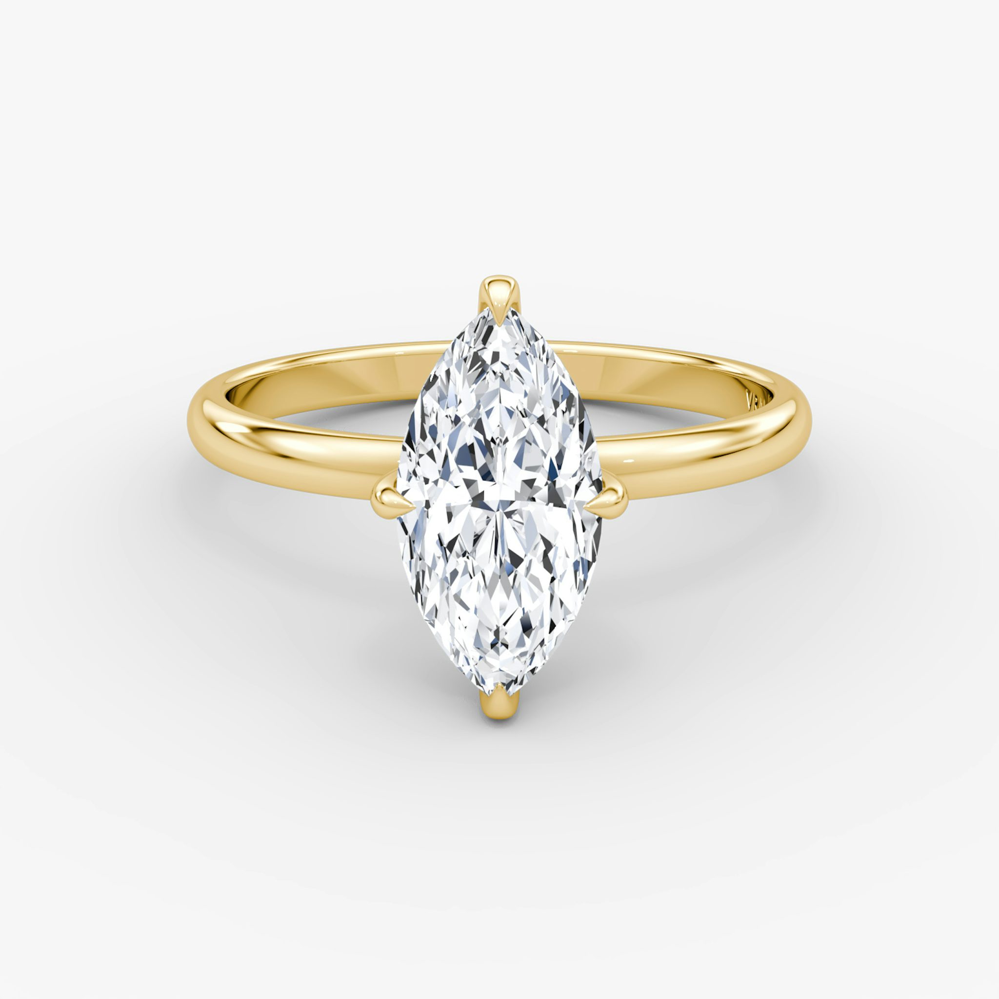 The Classic Hidden Halo | Marquise | 18k | Yellow Gold | bandAccent: Plain | bandWidth: large | prongStyle: Plain | diamondOrientation: vertical | caratWeight: other