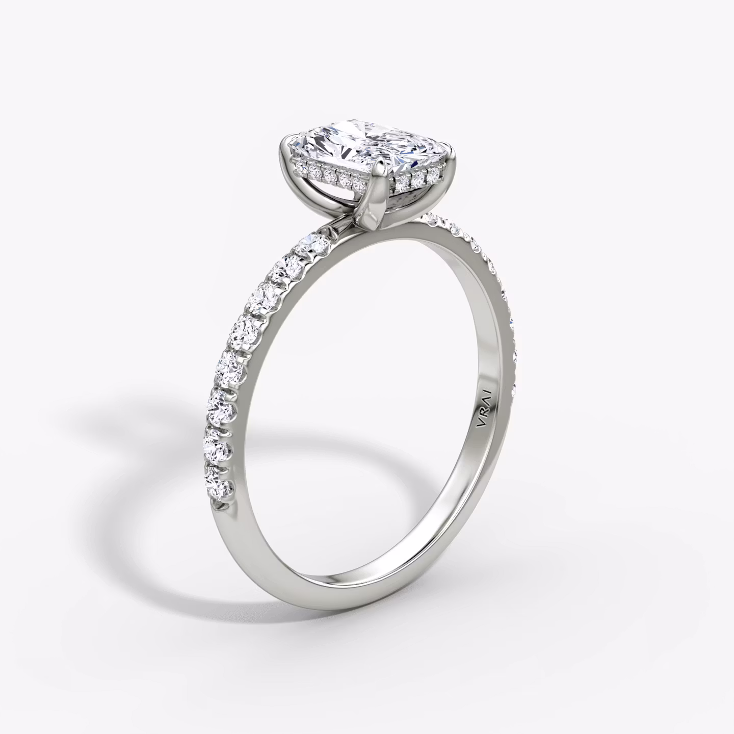 The Classic Hidden Halo Radiant | White Gold