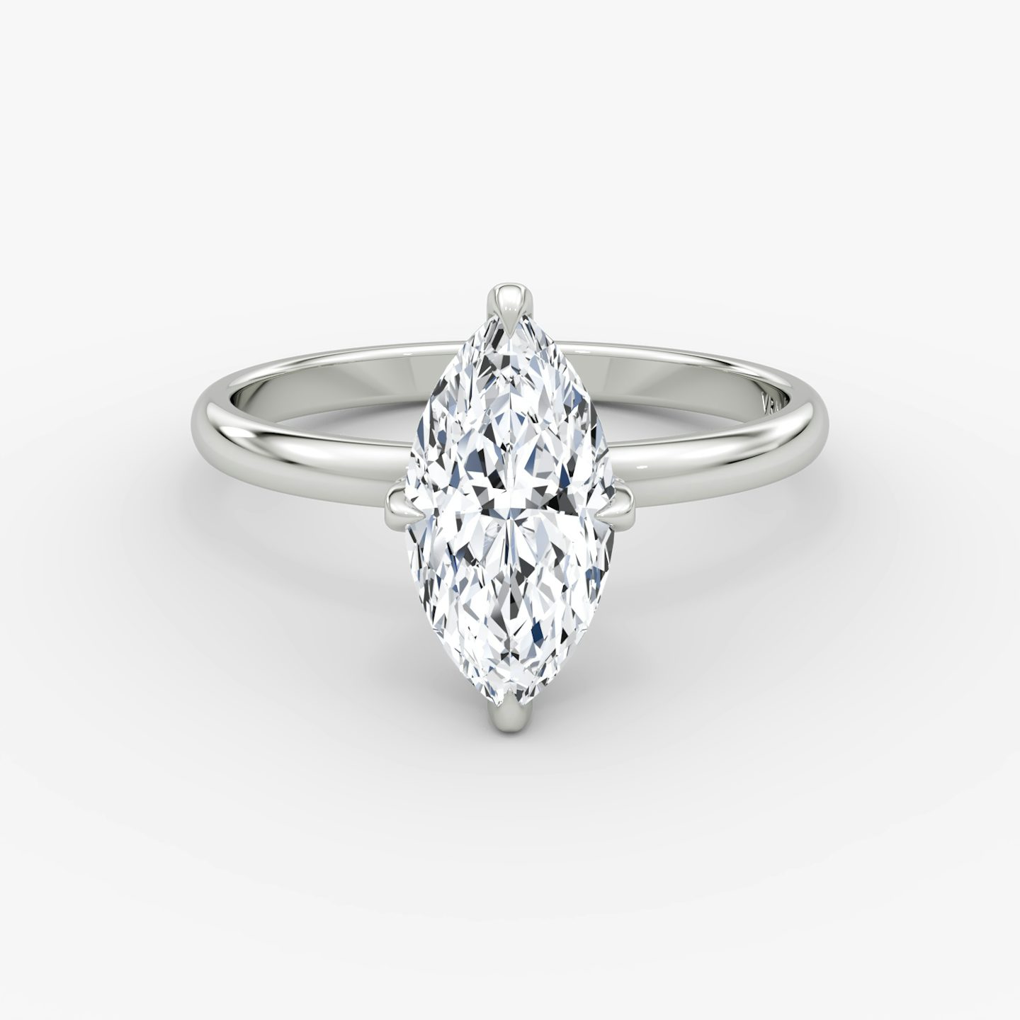 Classic Hidden Halo | Marquise | 18k | Weißgold | bandAccent: Ohne Pavé-Besatz | bandWidth: large | prongStyle: Mit Pavé-Besatz | diamondOrientation: vertical | caratWeight: other