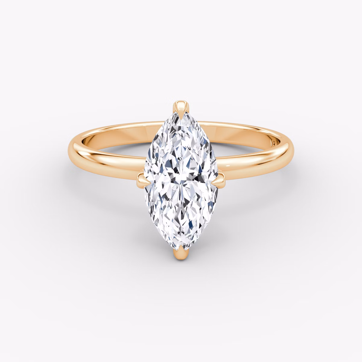 The Classic Hidden Halo | Marquise | 14k | Rose Gold | bandAccent: Plain | bandWidth: large | prongStyle: Pavé | diamondOrientation: vertical | caratWeight: other