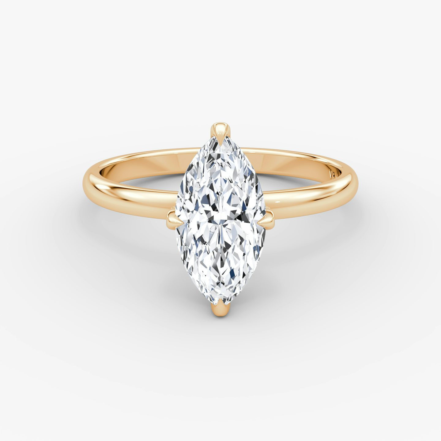 The Classic Hidden Halo | Marquise | 14k | Rose Gold | bandAccent: Plain | bandWidth: large | prongStyle: Pavé | diamondOrientation: vertical | caratWeight: other