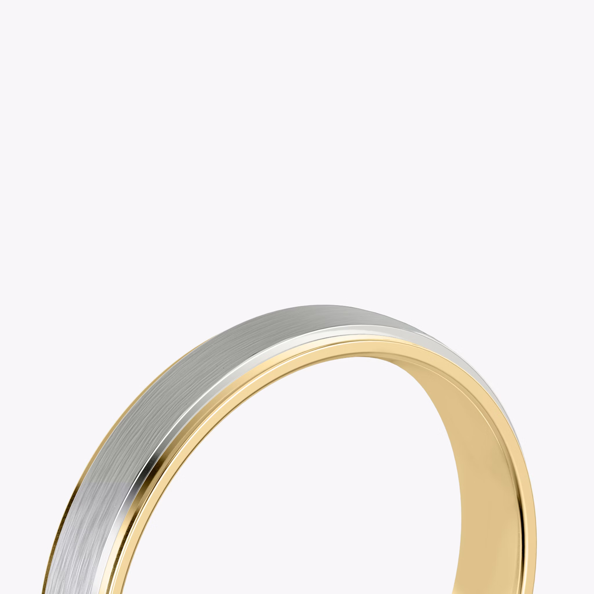 The Two Tone Band | 18k | white-gold-and-yellow-gold | bandWidth: 4mm
