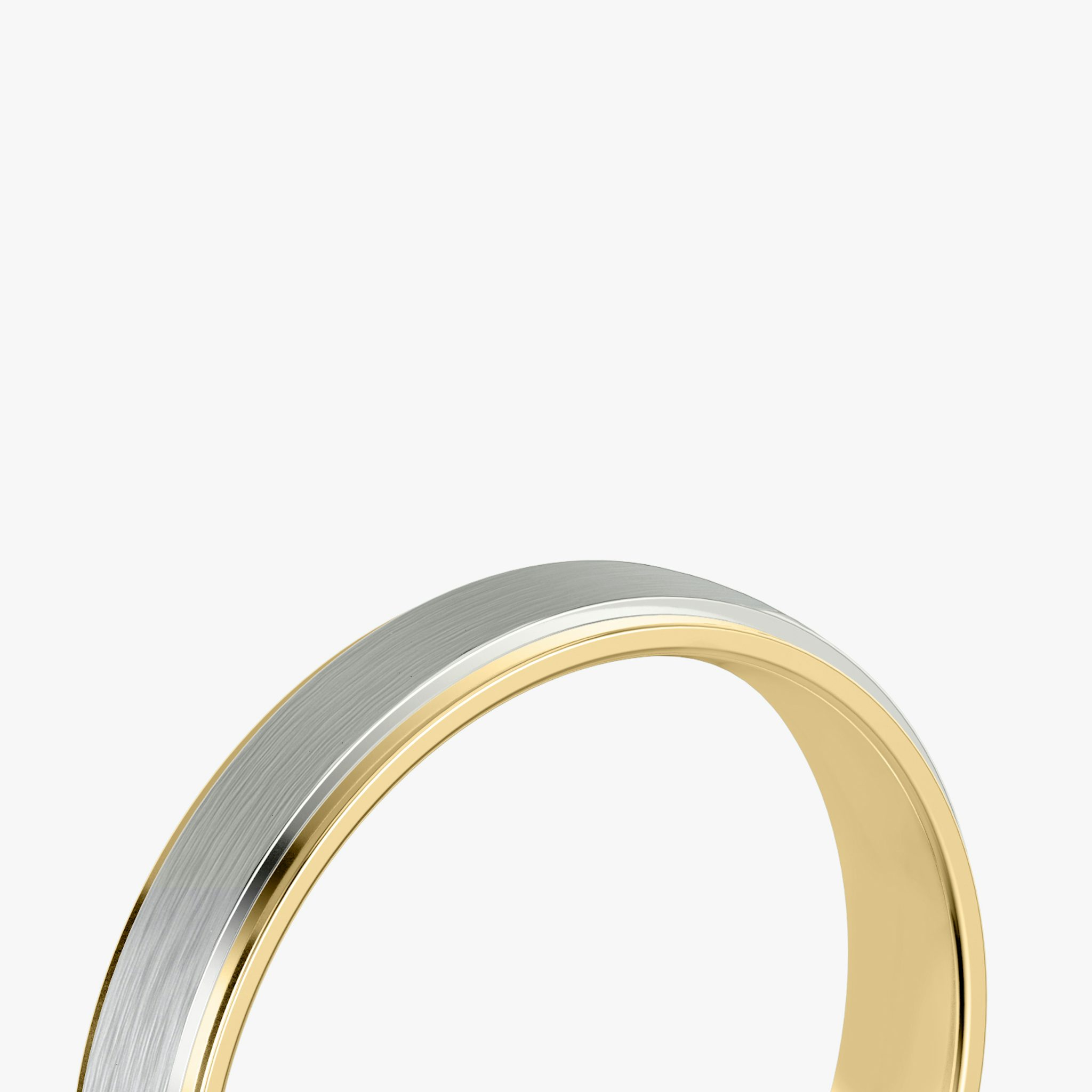 The Two Tone Band | 18k | white-gold-and-yellow-gold | bandWidth: 4mm