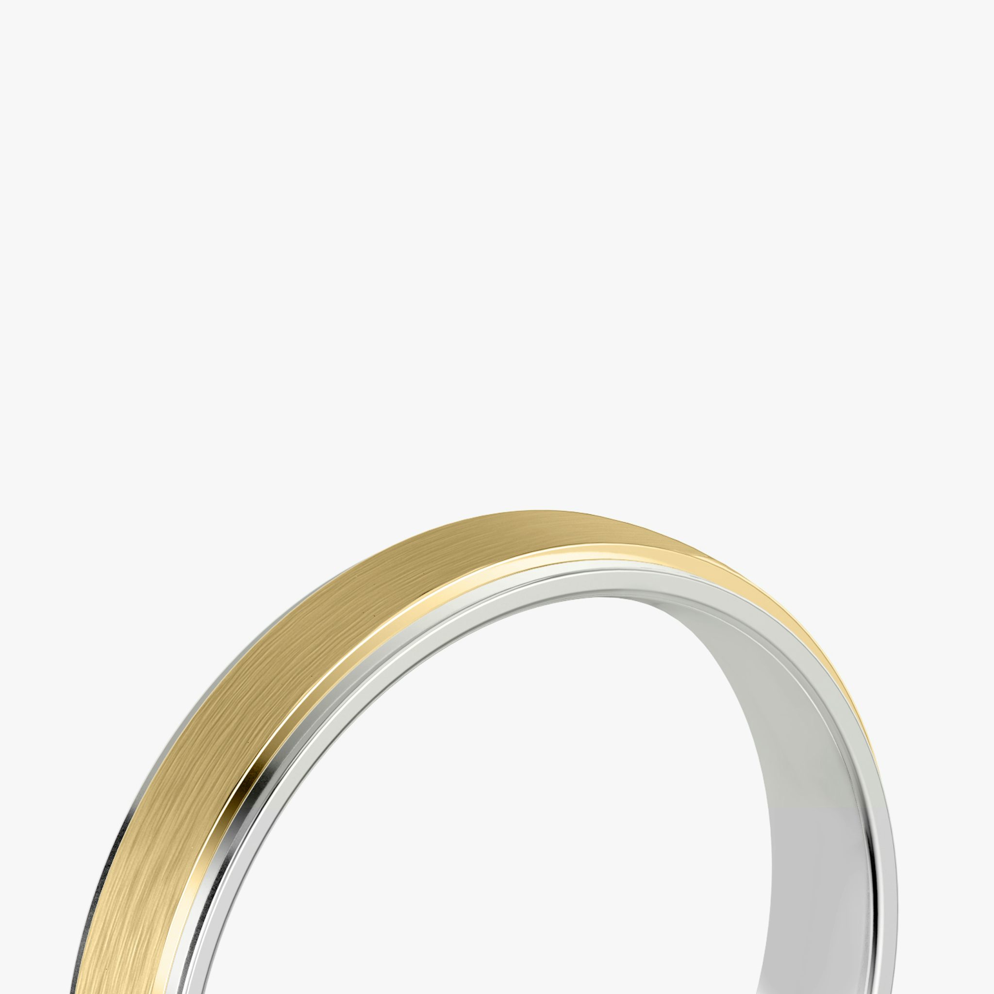 The Two Tone Band | 18k | yellow-gold-and-white-gold | bandWidth: 4mm