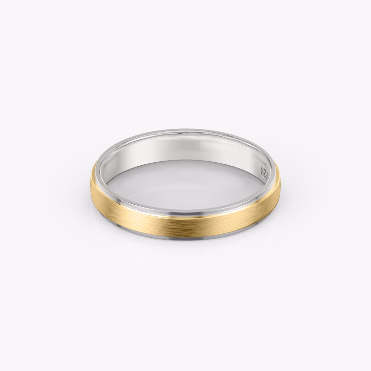 The Two Tone Band | 18k | yellow-gold-and-white-gold | bandWidth: 4mm