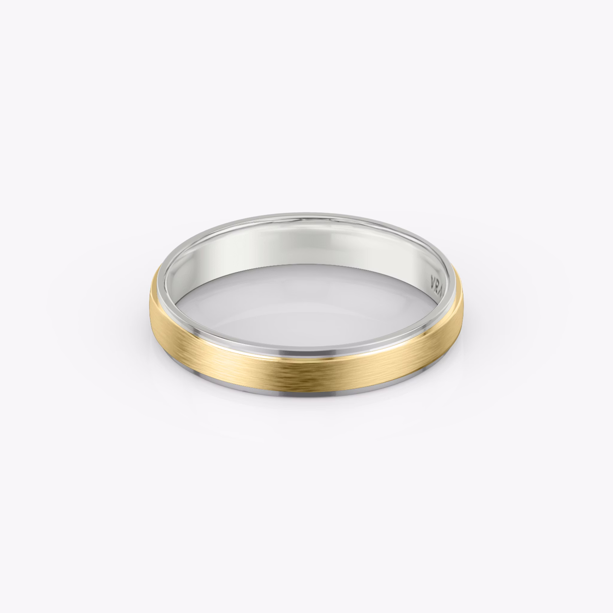The Two Tone Band | 18k | yellow-gold-and-white-gold | bandWidth: 4mm