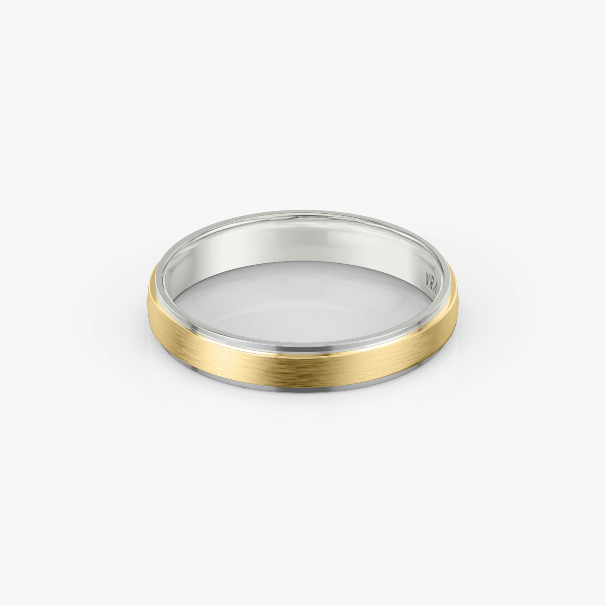 The Two Tone Band | 18k | yellow-gold-and-white-gold | bandWidth: 4mm