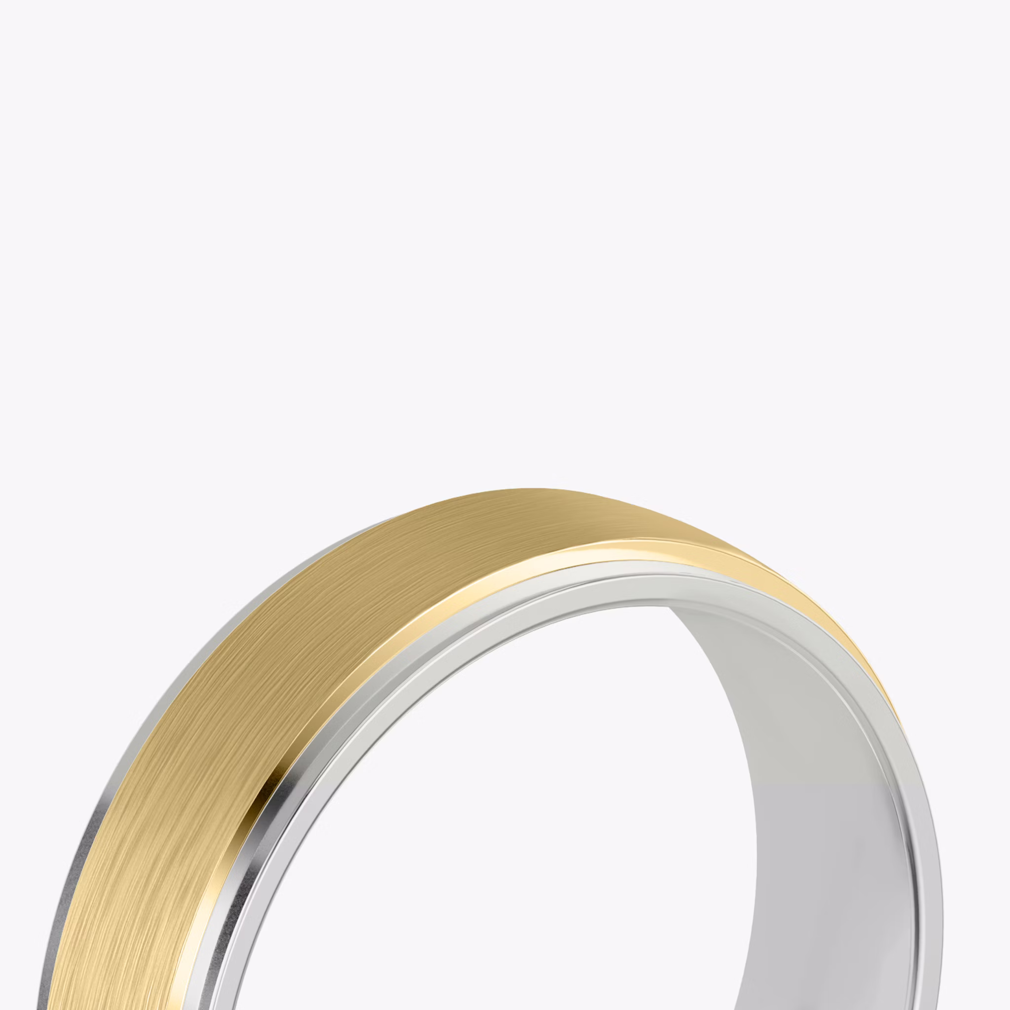 The Two Tone Band | 18k | yellow-gold-and-white-gold | bandWidth: 6mm