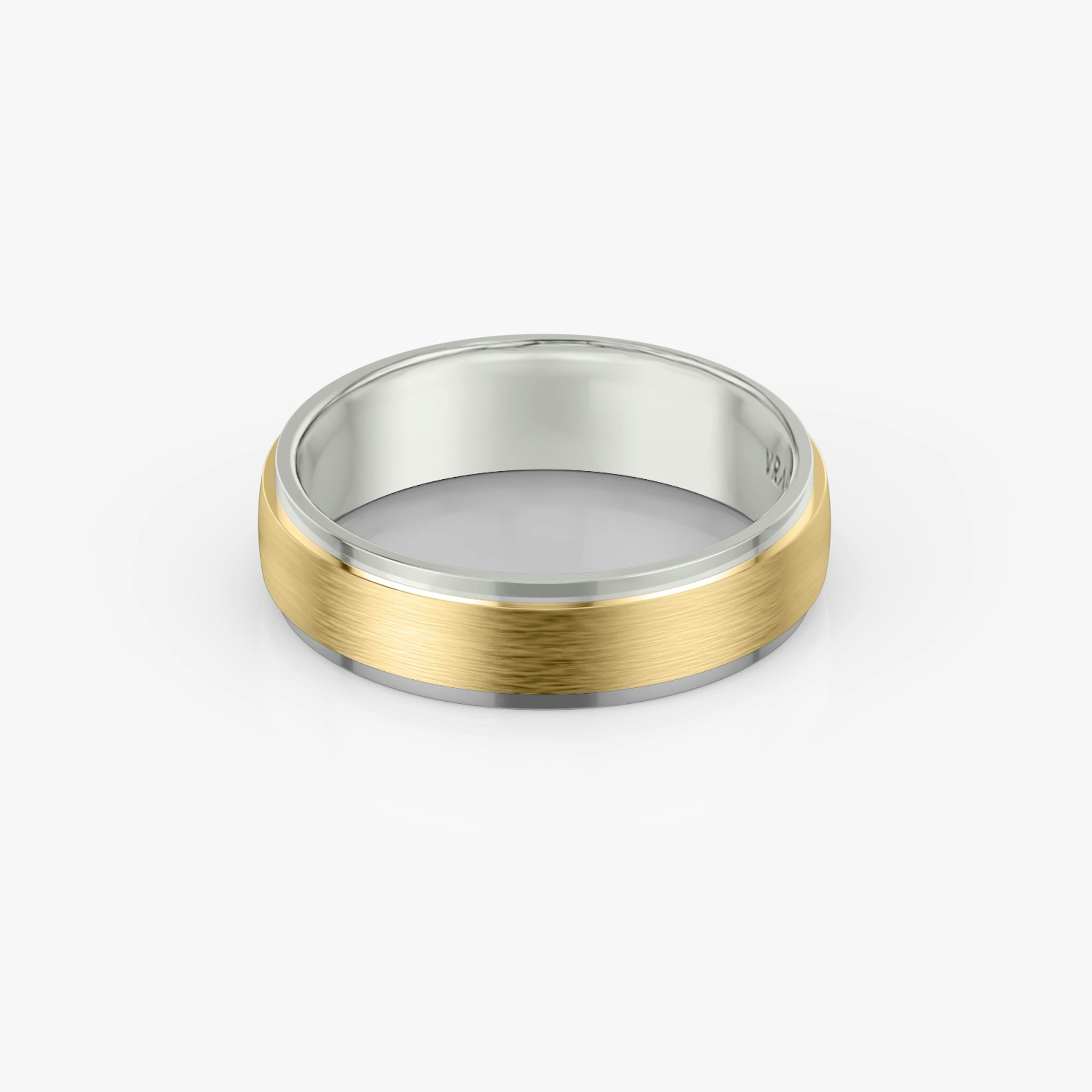 The Two Tone Band | 18k | yellow-gold-and-white-gold | bandWidth: 6mm