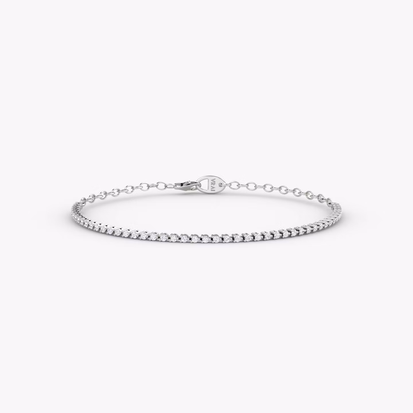 Half Tennis Bracelet Round Brilliant | White Gold