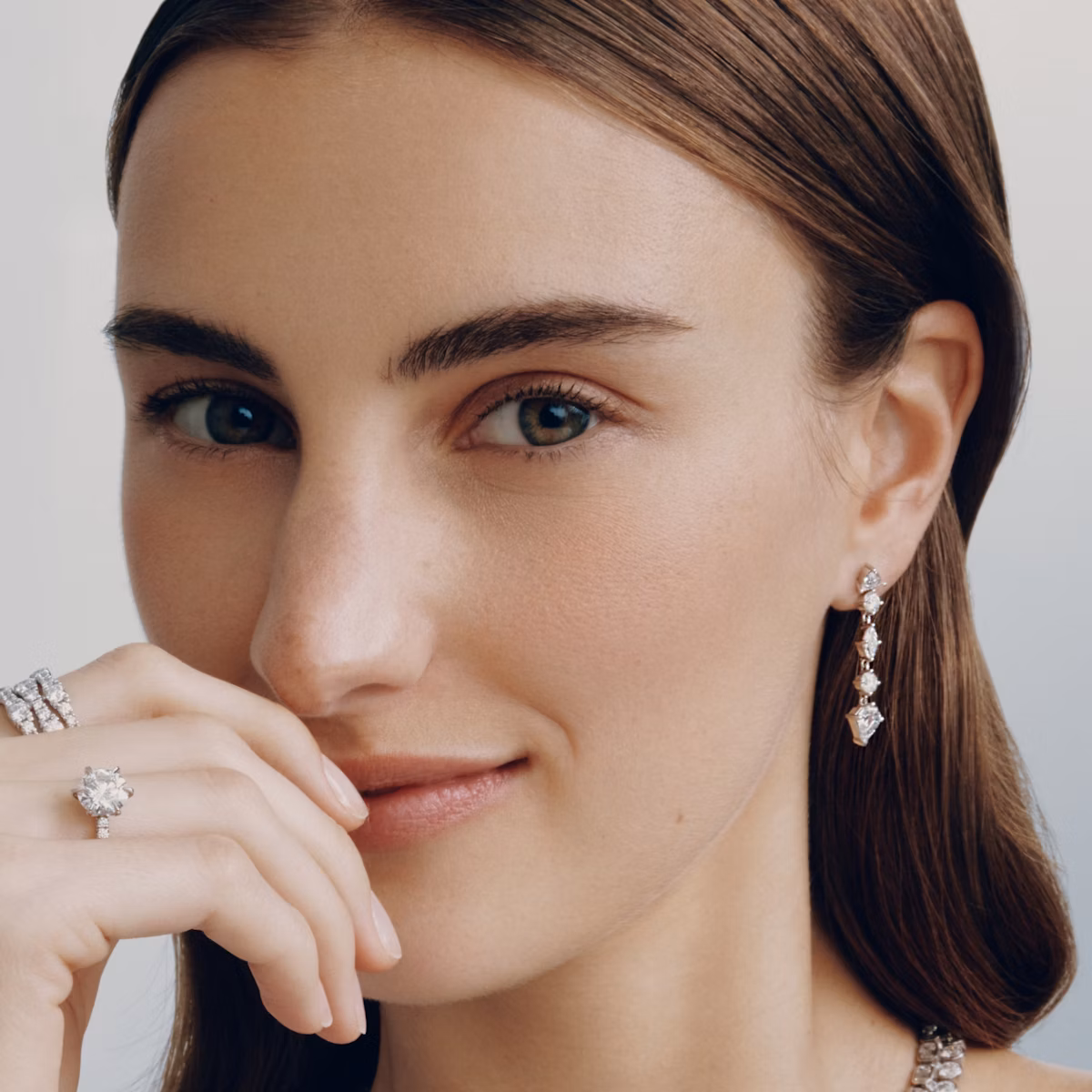 Mixed Drop Shield Earring | Shield | 14k | Yellow Gold