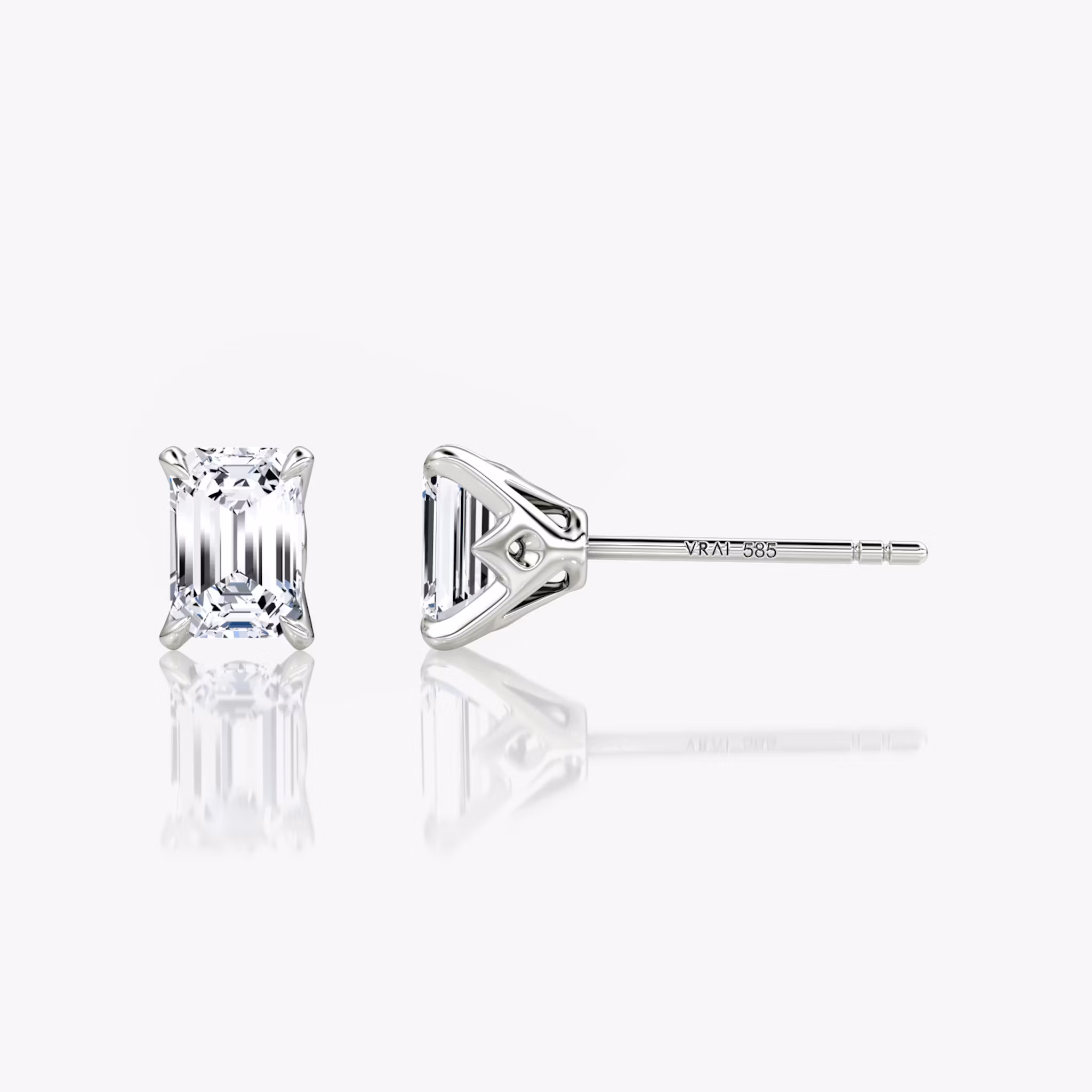 VRAI Martini Stud Emerald | White Gold
