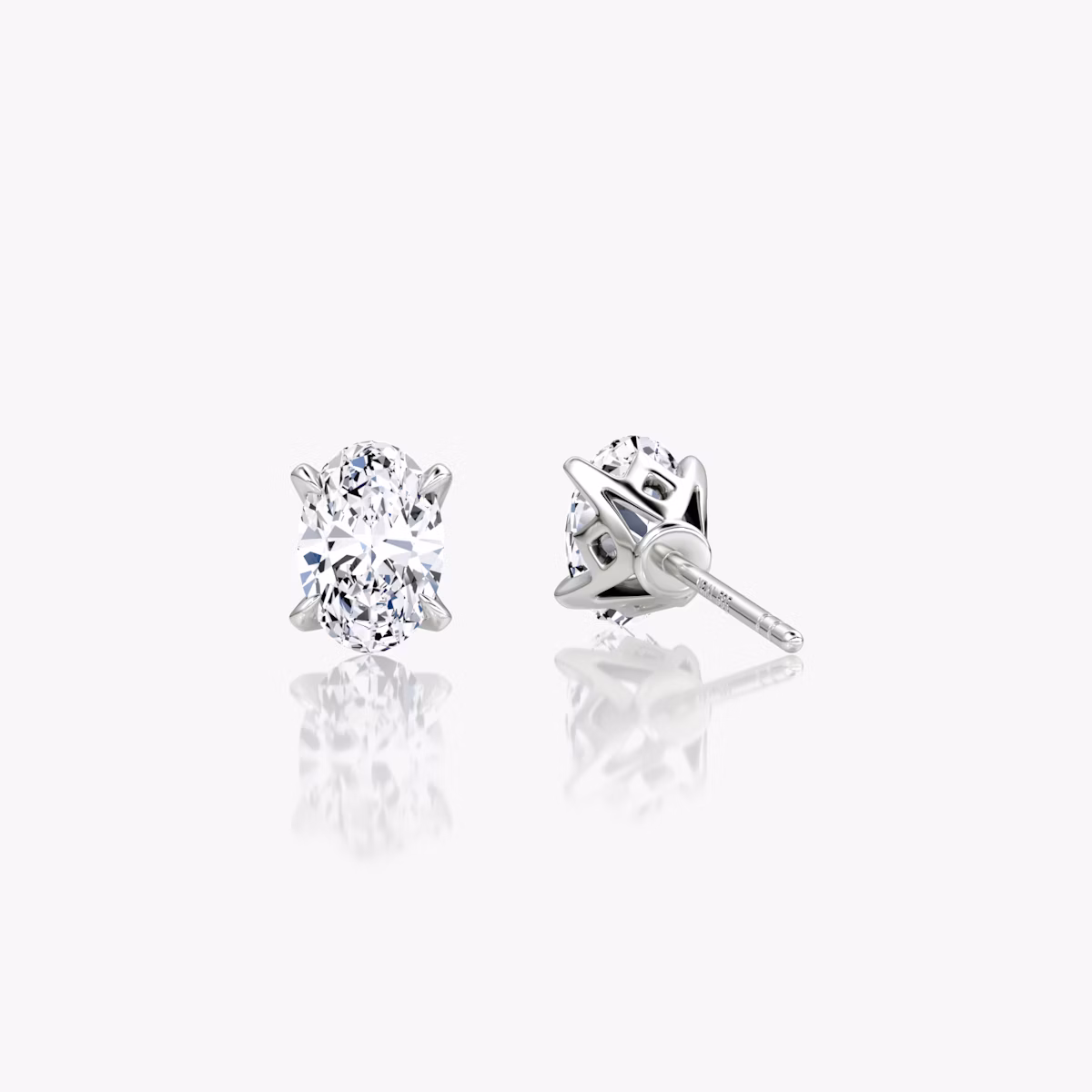 VRAI Martini Stud | Oval | 14k | White Gold | caratWeight: 0.75ct