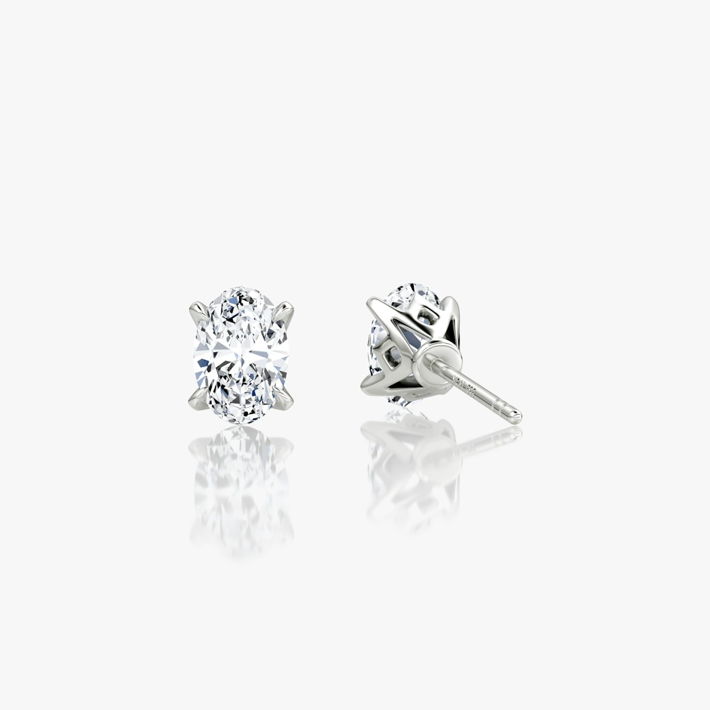 VRAI Martini Stud | Oval | 14k | White Gold | caratWeight: 1.0ct