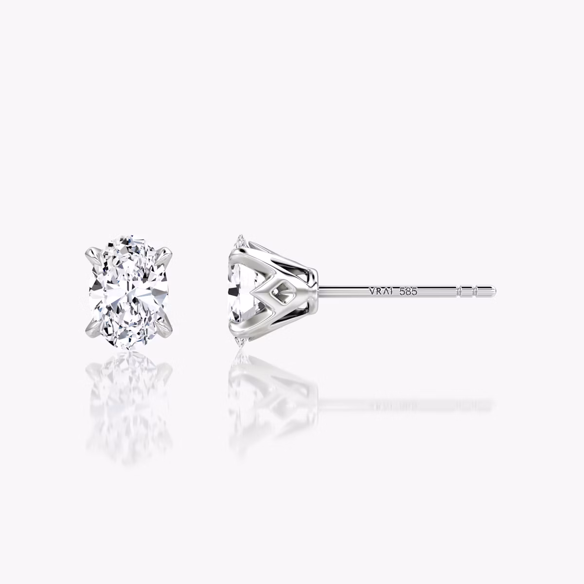 VRAI Martini Stud | Oval | 14k | White Gold | caratWeight: 0.75ct