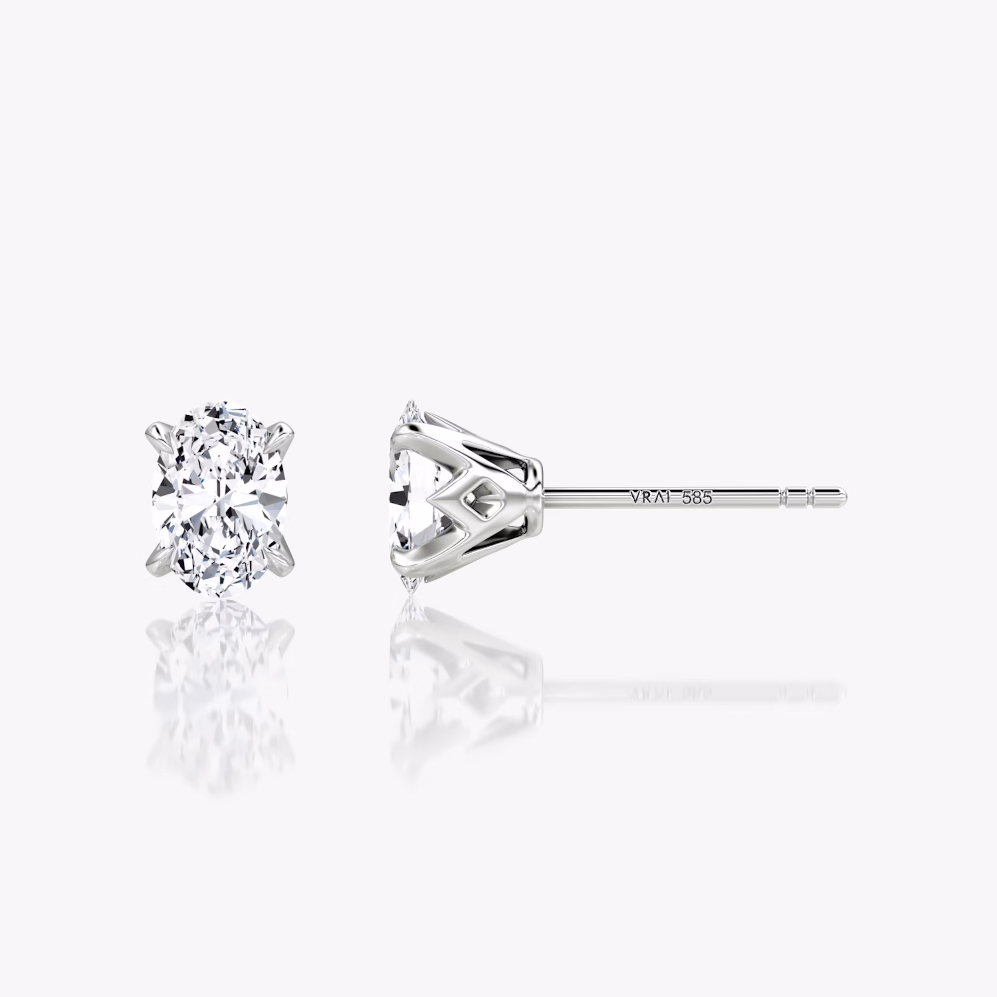 VRAI Martini Stud | Oval | 14k | White Gold | caratWeight: 0.50ct