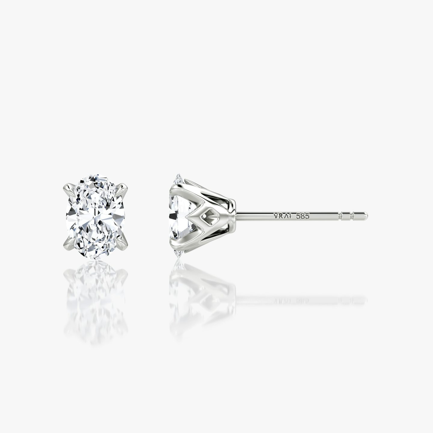 VRAI Martini Stud | Oval | 14k | White Gold | caratWeight: 1.0ct