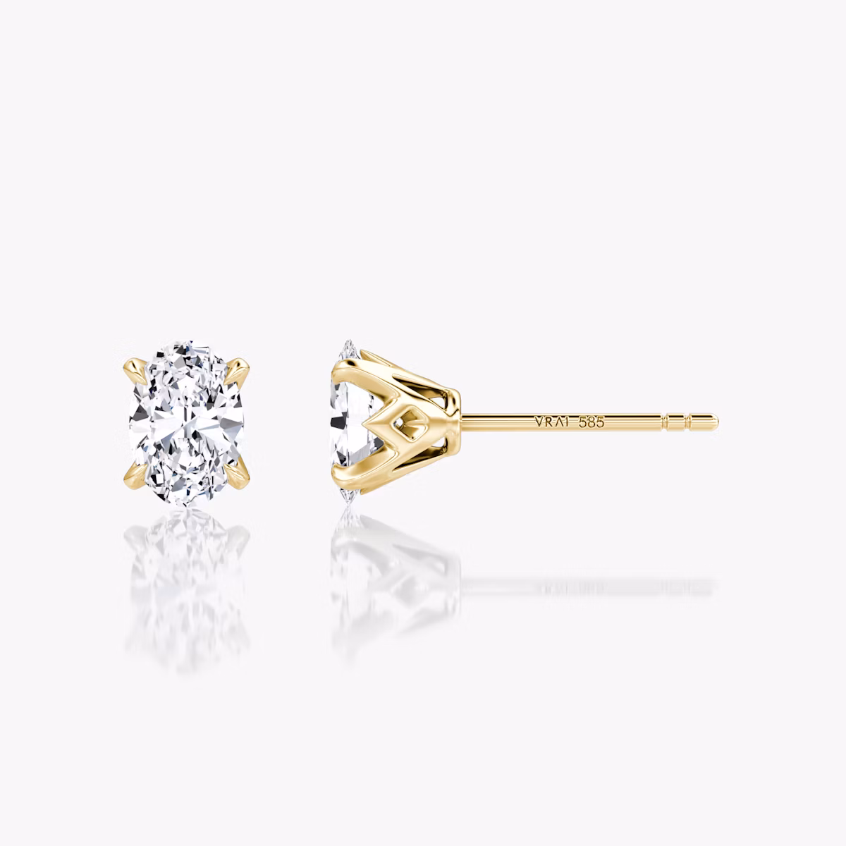 VRAI Martini Stud | Oval | 14k | Yellow Gold | caratWeight: 0.75ct