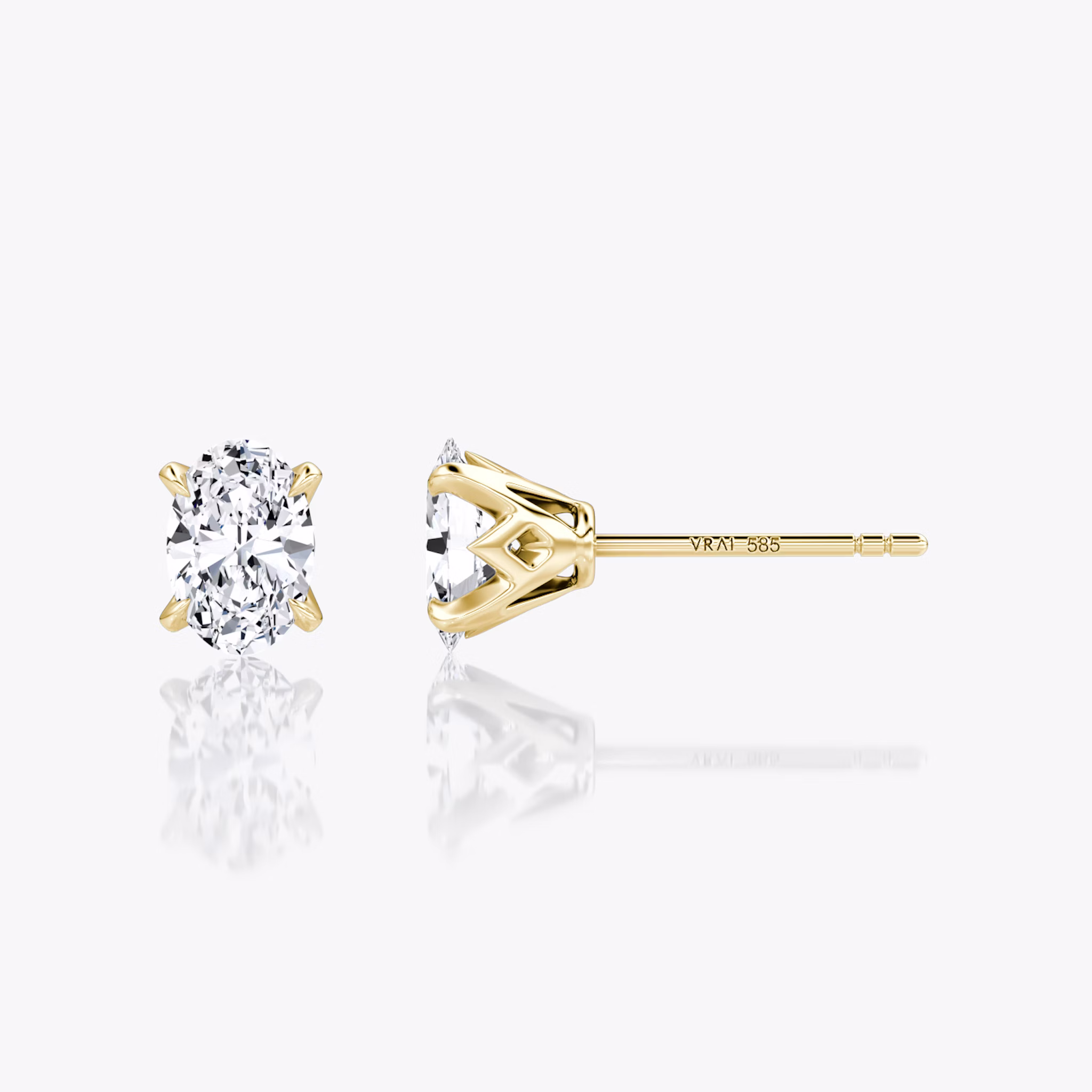 VRAI Martini Stud | Oval | 14k | Yellow Gold | caratWeight: 0.50ct