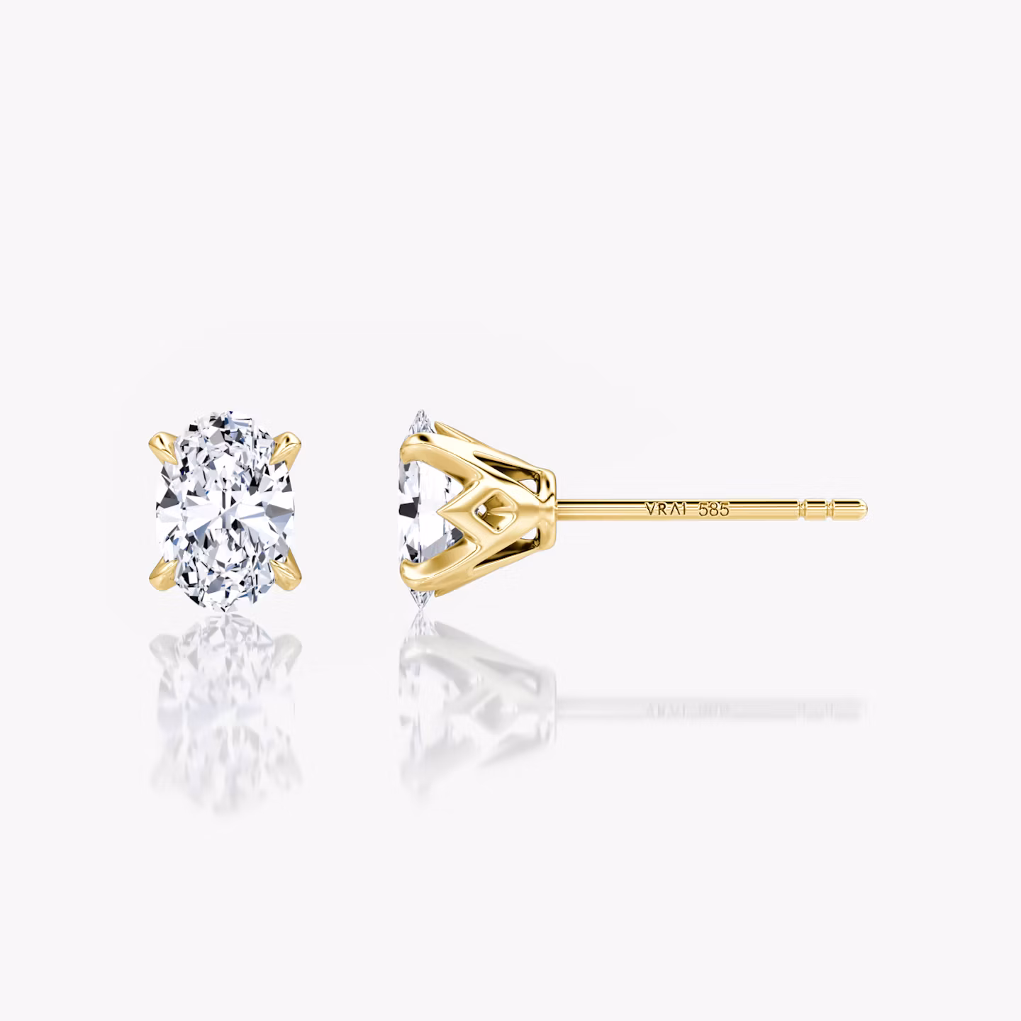 Martini Ohrstecker Oval | Yellow Gold
