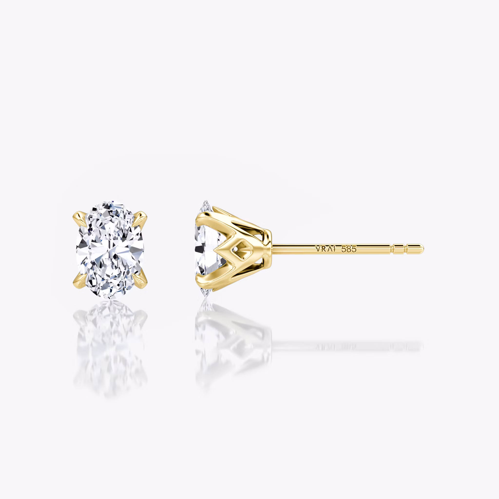 Clous d'oreilles Martini Ovale | Yellow Gold