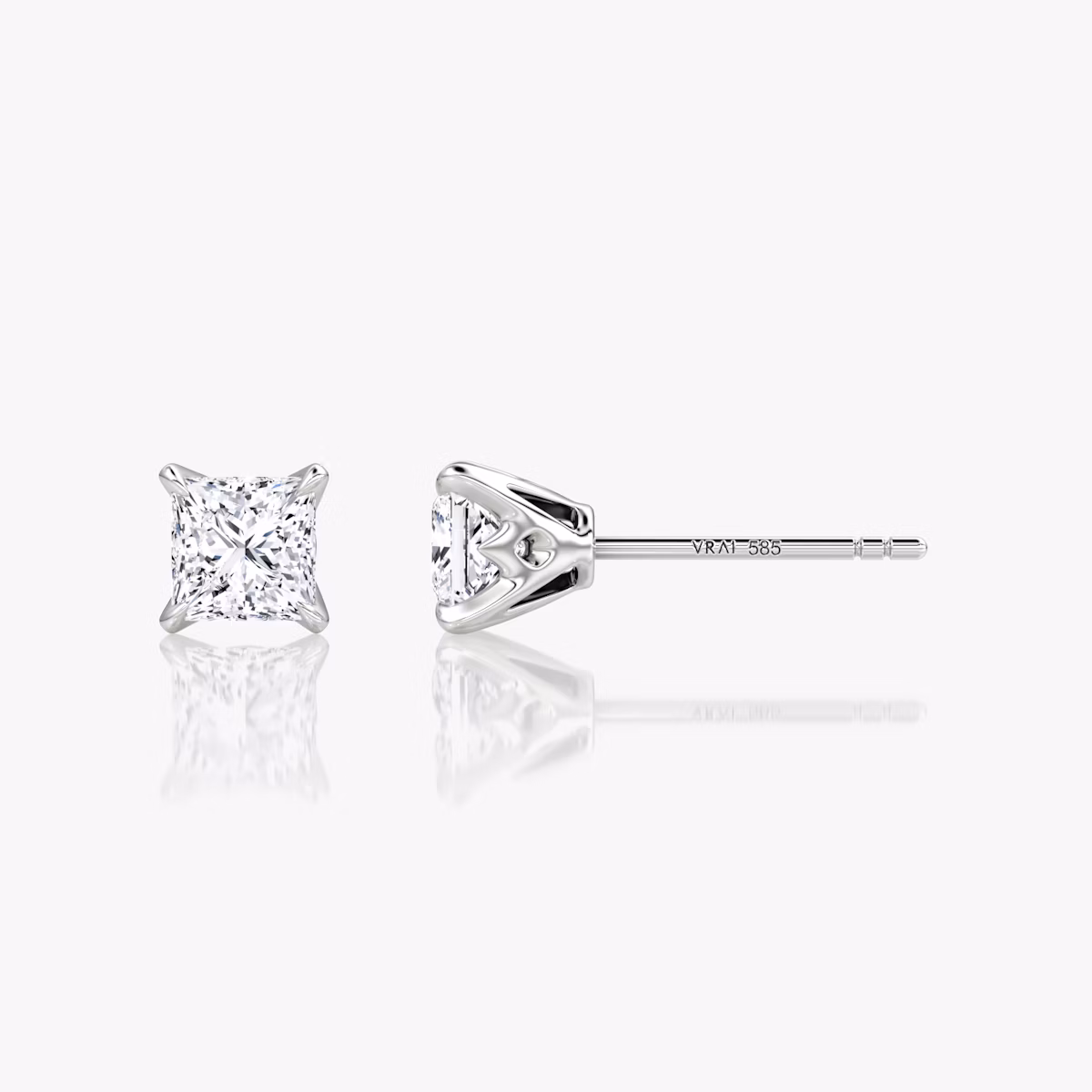 VRAI Martini Stud | Princess | 14k | White Gold | caratWeight: 1.0ct