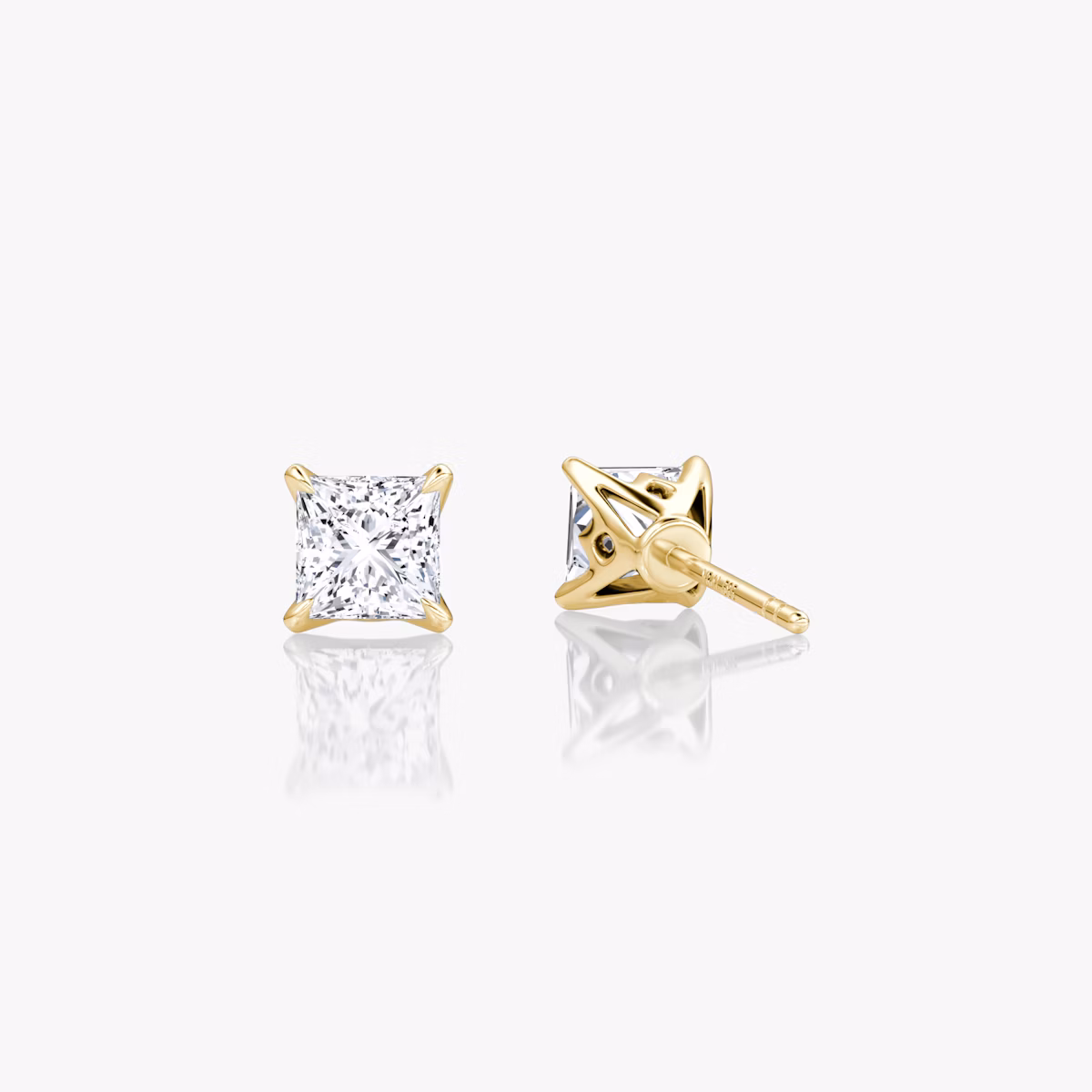VRAI Martini Stud | Princess | 14k | Yellow Gold | caratWeight: 1.0ct