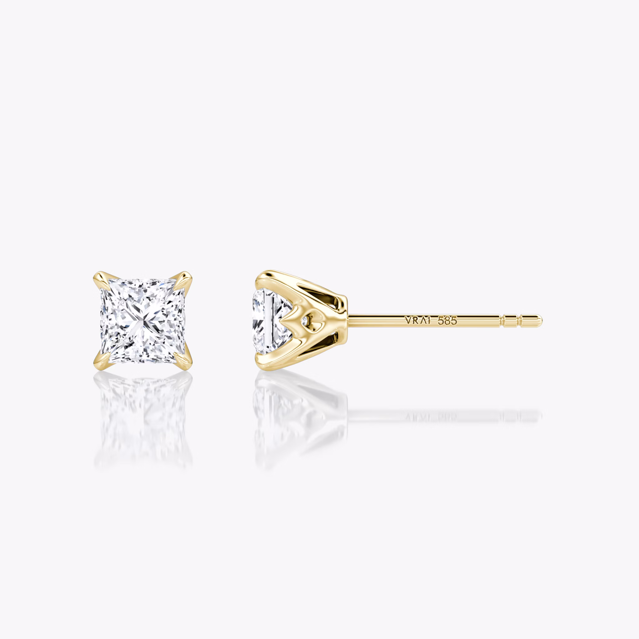 VRAI Martini Stud | Princess | 14k | Yellow Gold | caratWeight: 0.50ct