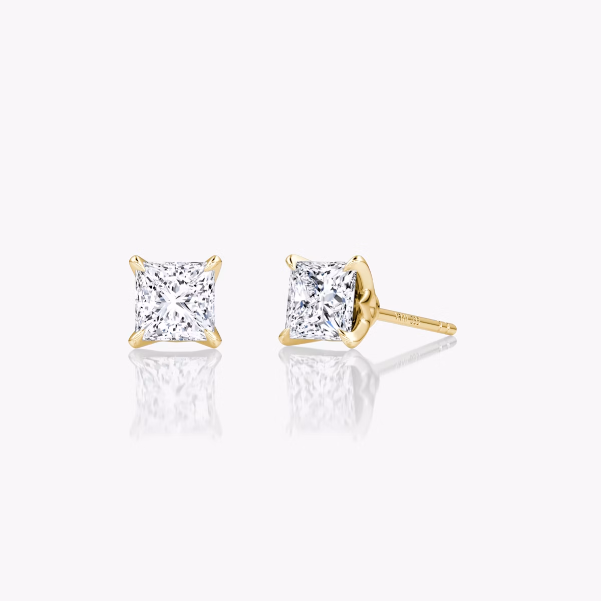 VRAI Martini Stud | Princess | 14k | Yellow Gold | caratWeight: 1.0ct