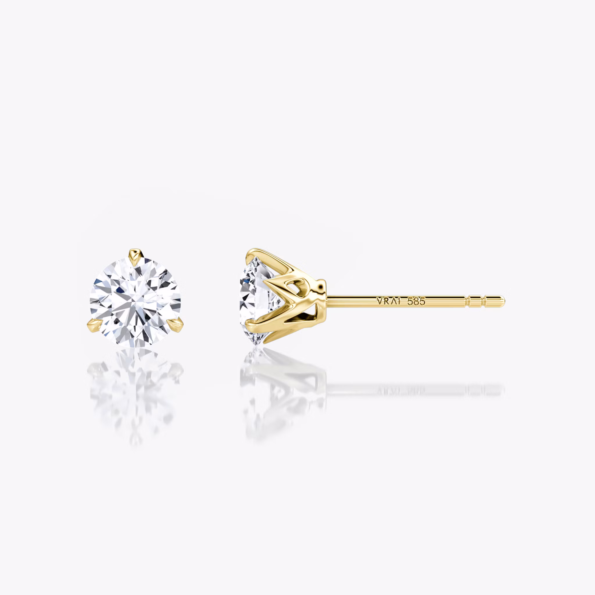 Martini Ohrstecker Rund | Yellow Gold
