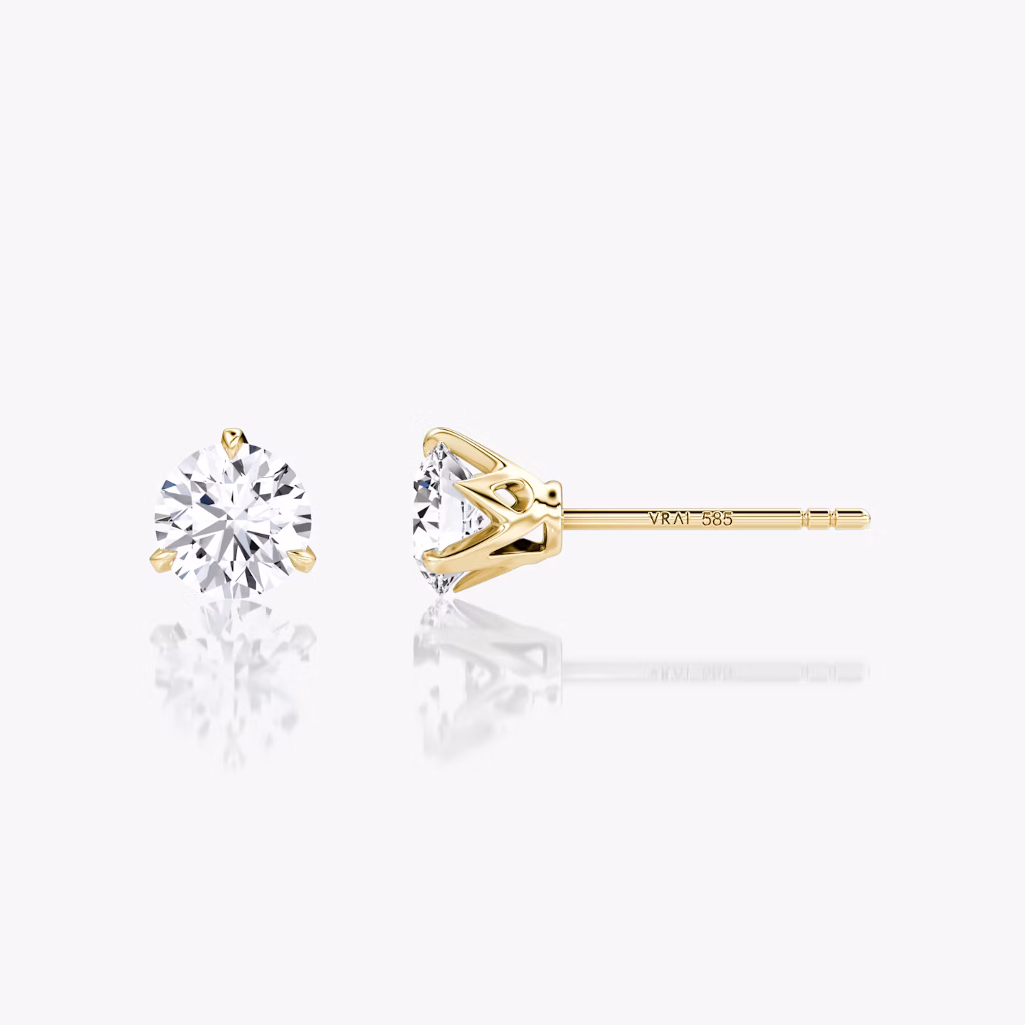VRAI Martini Stud | Round Brilliant | 14k | Yellow Gold | caratWeight: 0.25ct