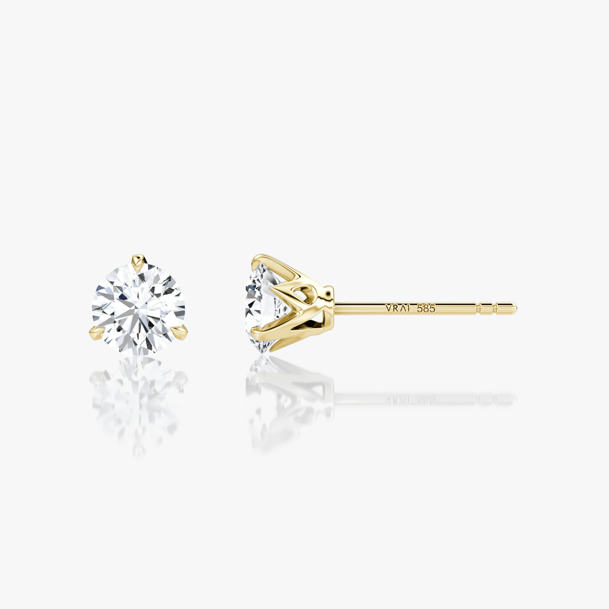 VRAI Martini Stud | Round Brilliant | 14k | Yellow Gold | caratWeight: 0.75ct