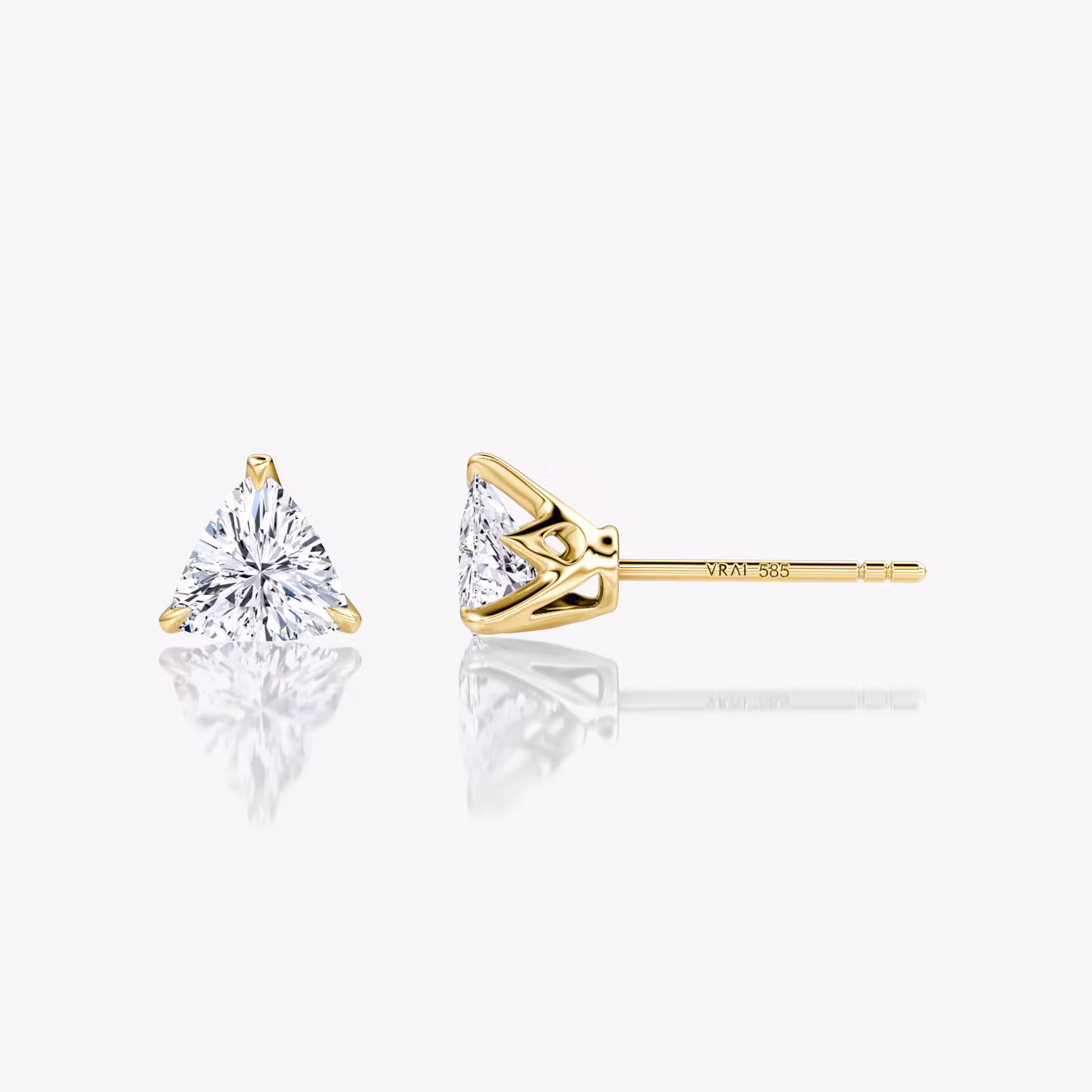 VRAI Martini Stud Trillion | Yellow Gold