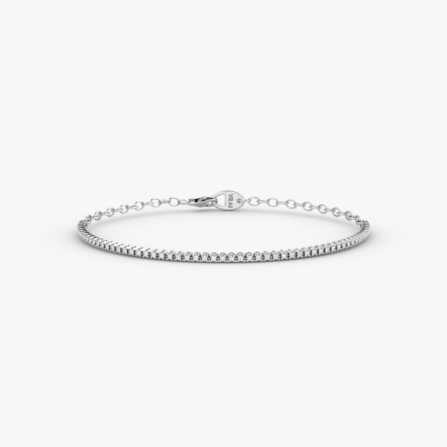 Half Tennis Bracelet Round Brilliant | White Gold